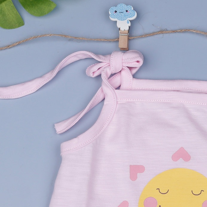 Bộ ba lỗ bé gái áo 2 dây quần hoa KidsPlaza M21H  hình 2