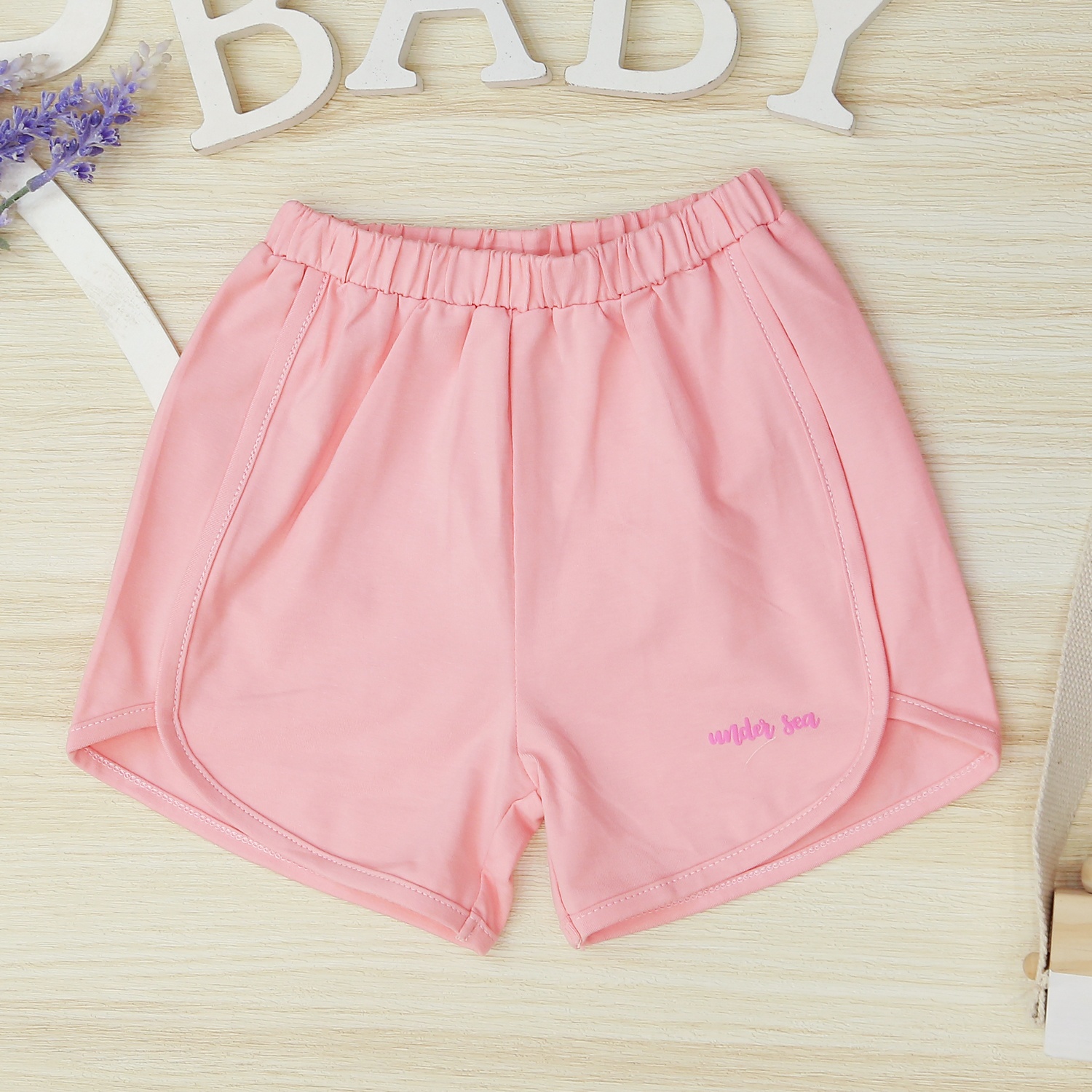 Bộ cộc bé gái in cá ngựa KidsPlaza TT22H Hồng hình 5