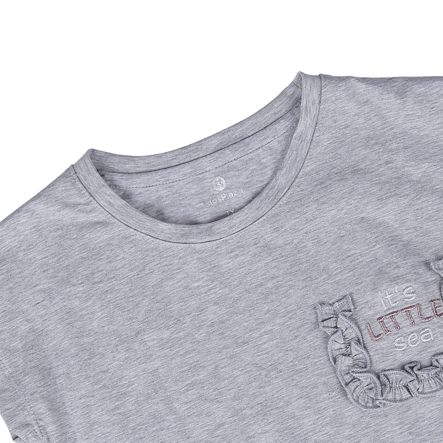 Bộ cộc bé gái thêu little túi KidsPlazaTT22H Ghi  hình 3