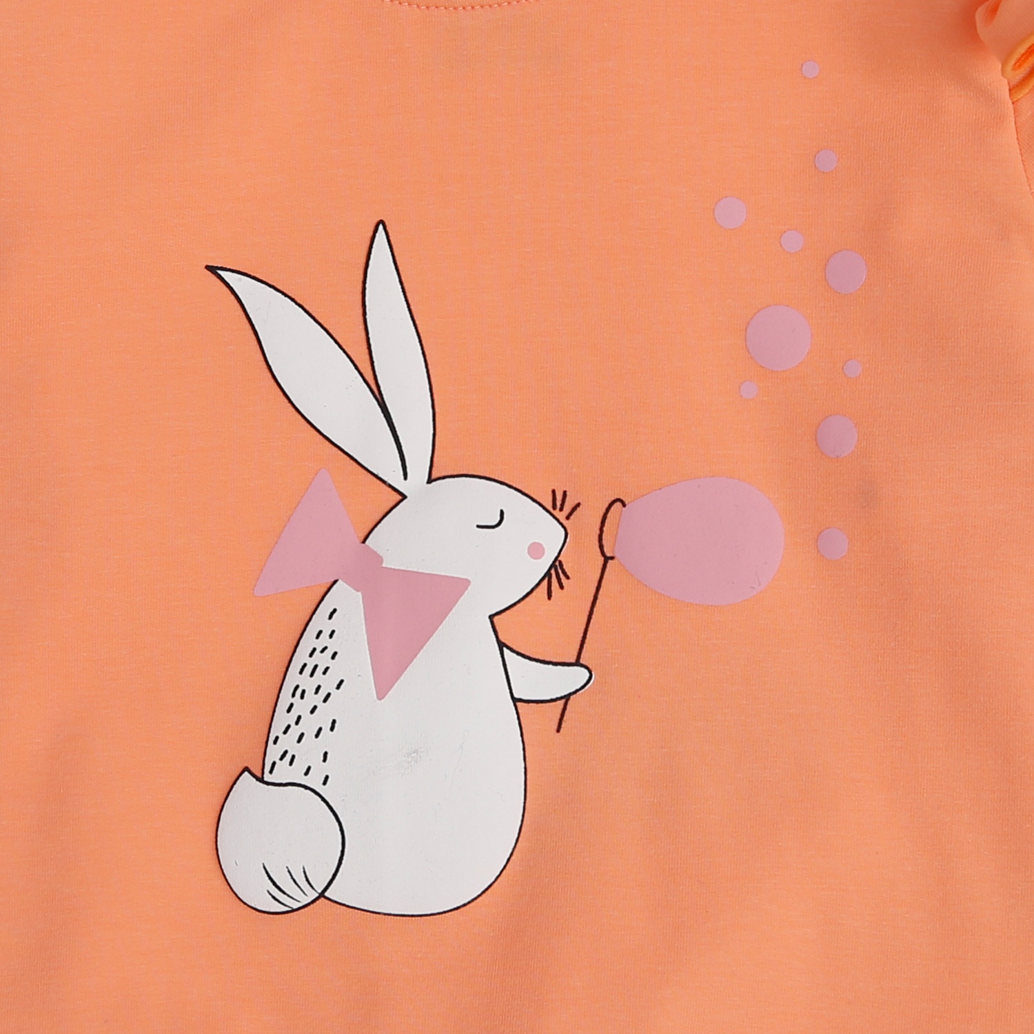 Bộ nỉ dài tay bé gái KidsPlaza in hình thỏ HN21T cho bé từ 1-4Y hình 3