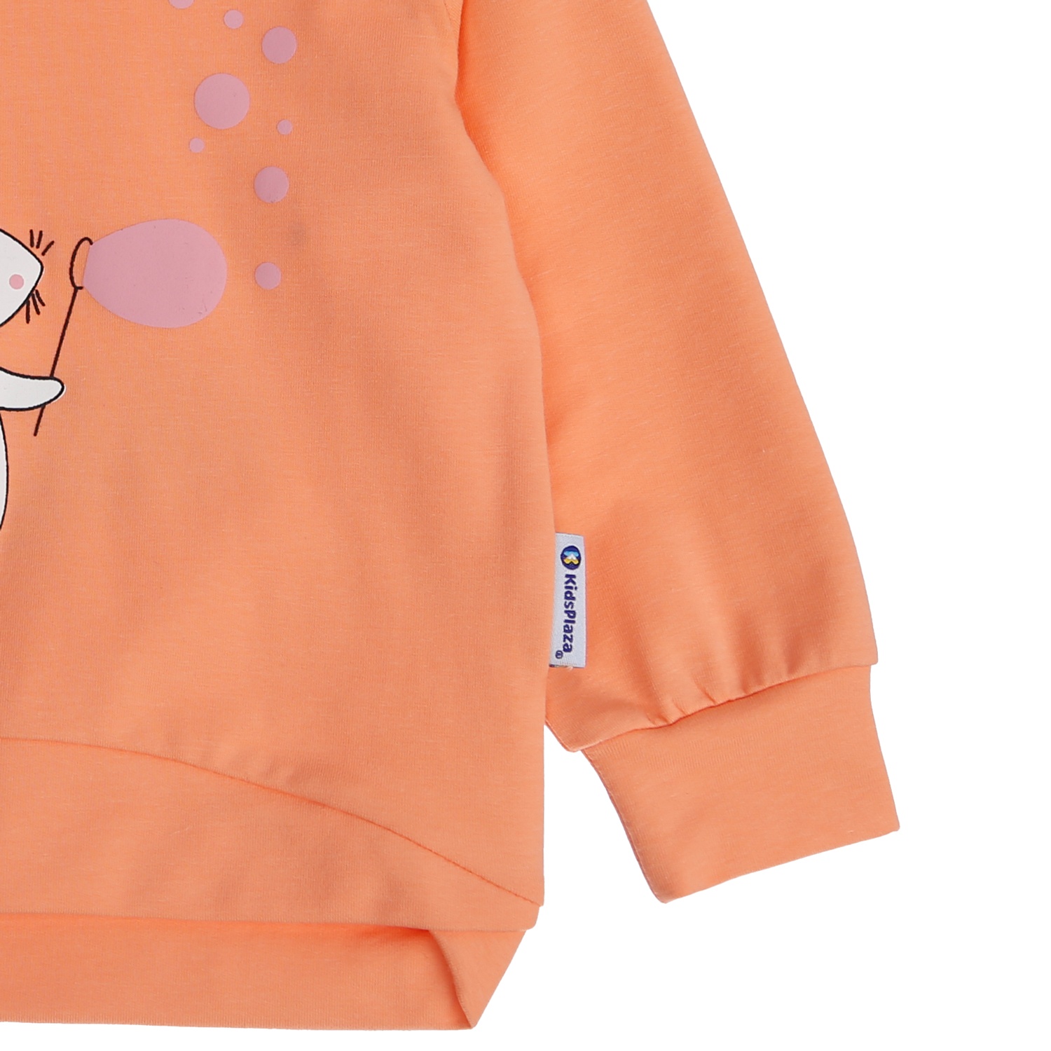 Bộ nỉ dài tay bé gái KidsPlaza in hình thỏ HN21T cho bé từ 1-4Y hình 4