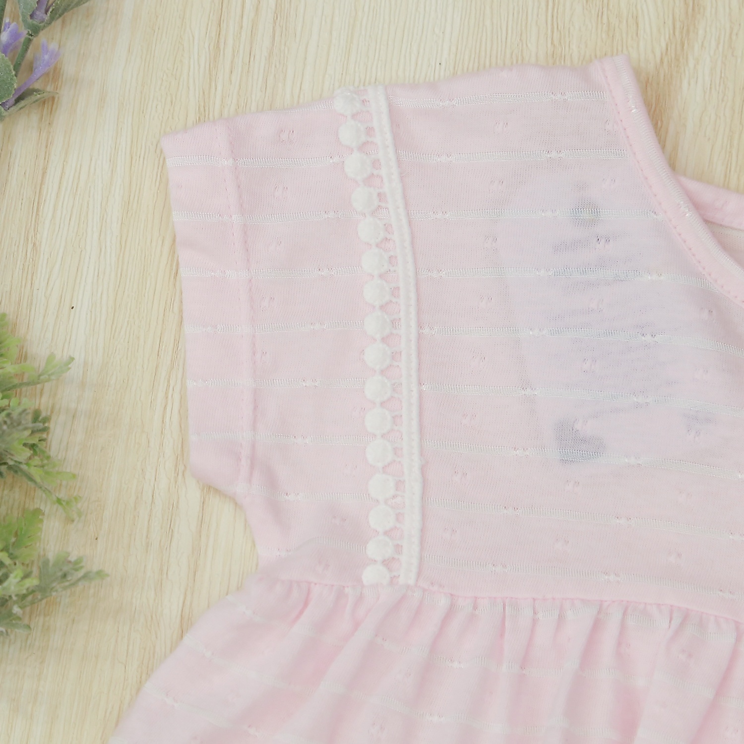 Bộ quần áo bé gái kèm tuban Kids Plaza HN21H (Hồng) hình 5