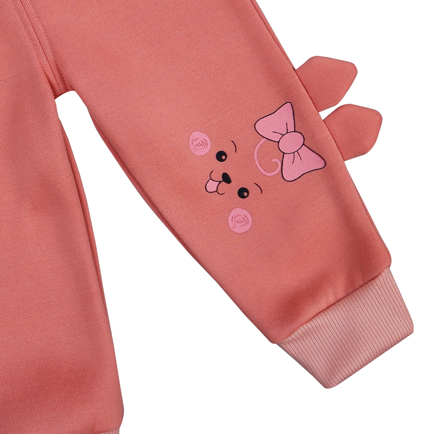 Bộ quần áo nỉ bông KidsPlaza dành cho bé gái in Cừu Cute M21Đ (Hồng) hình 4