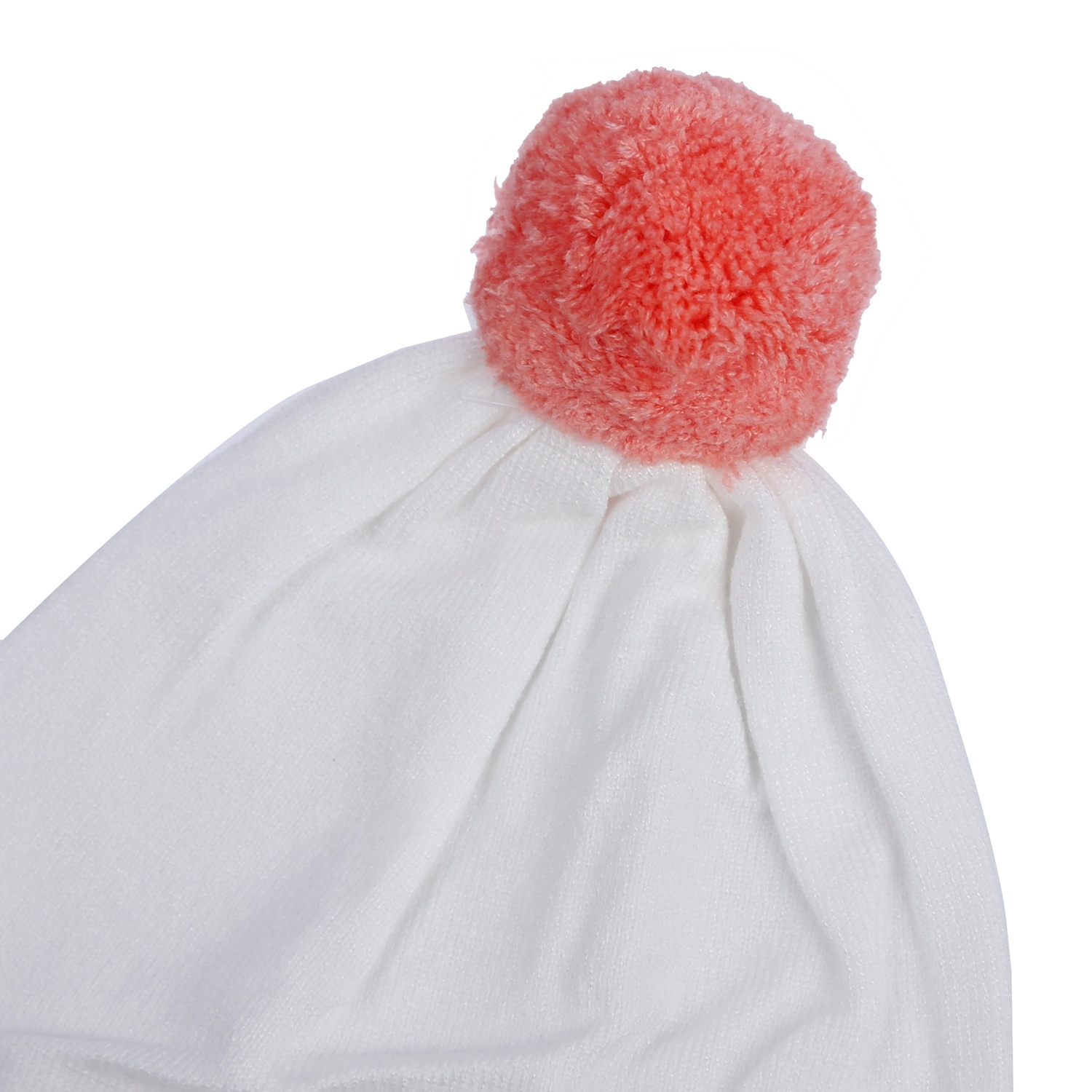 Mũ len bé gái in chữ Hello KidsPlaza ND21D (Trắng Hồng)  hình 2