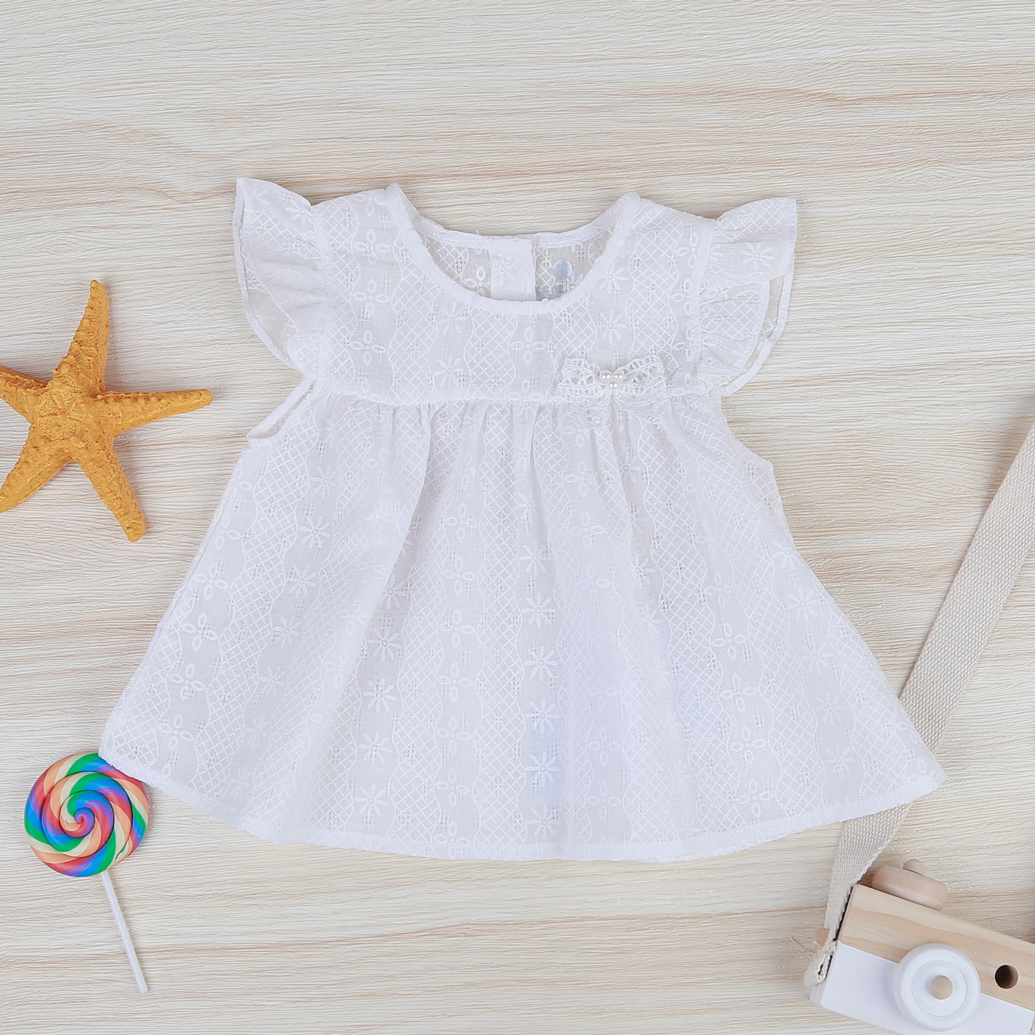 Set áo váy cho bé gái KidsPlaza cánh tiên HN22H (Trắng) hình 2