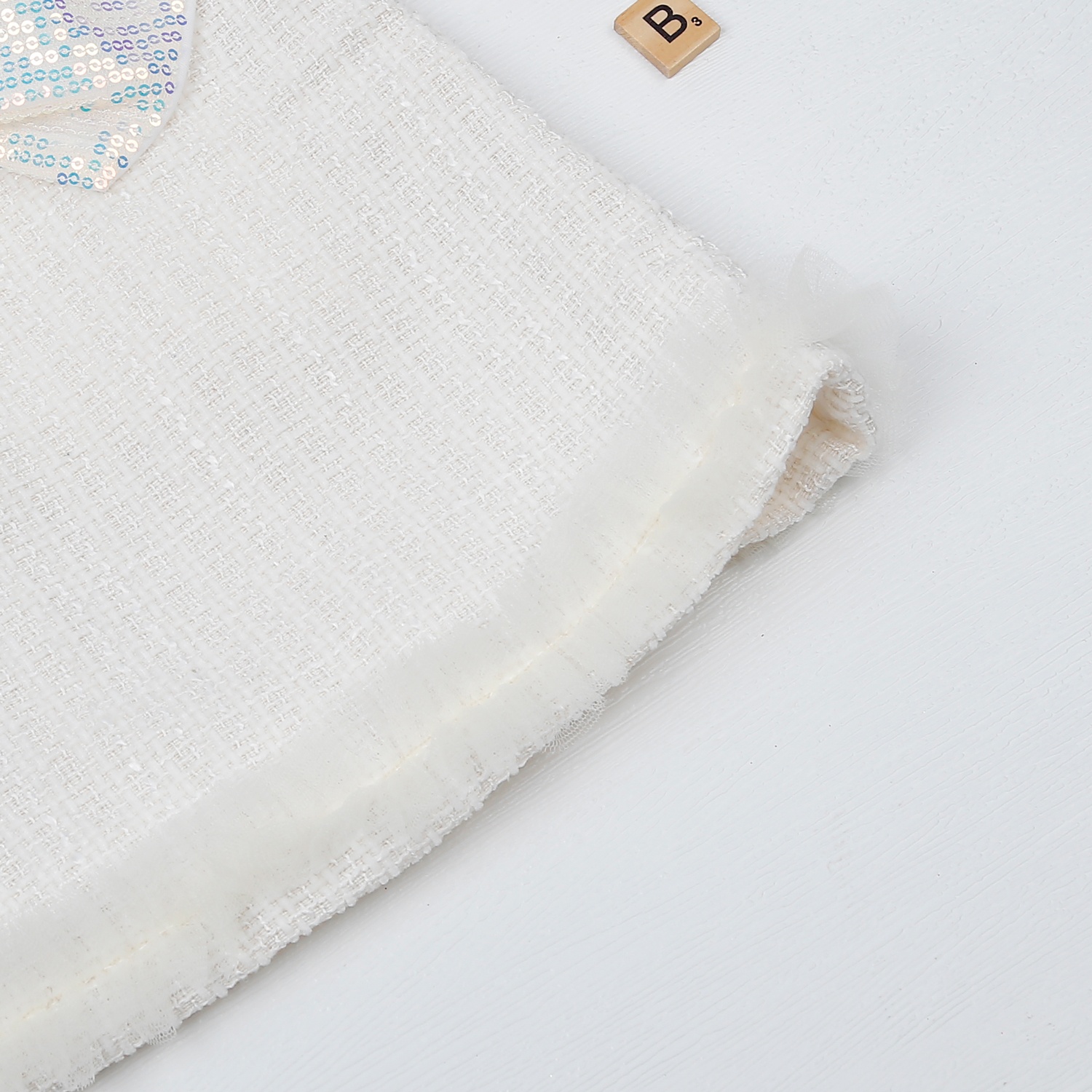 Sét váy dạ KidsPlaza nơ ngực M22D (Trắng kem) hình 4