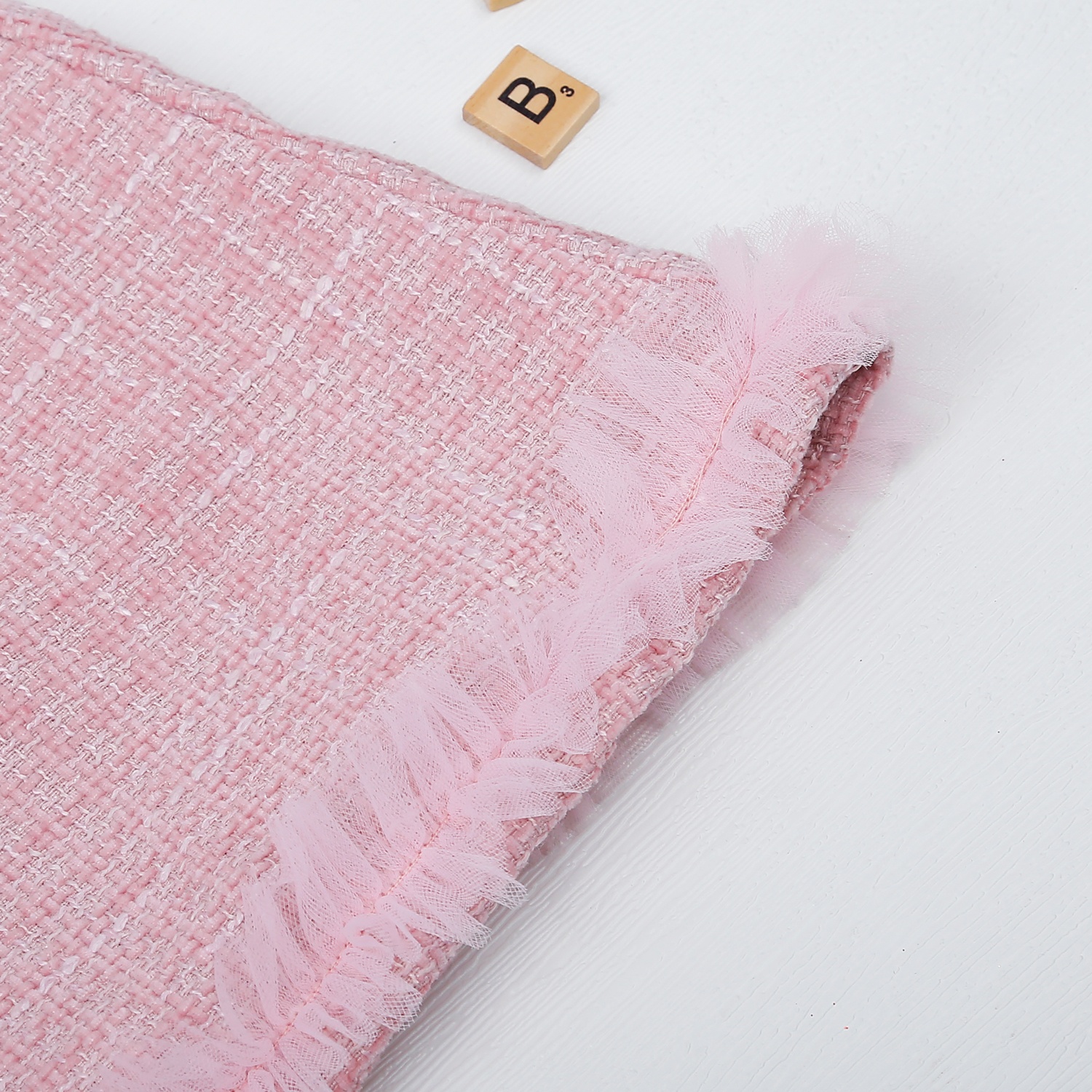 Sét váy dạ nơ ngực KidsPlaza M22D (Trắng hồng)  hình 3