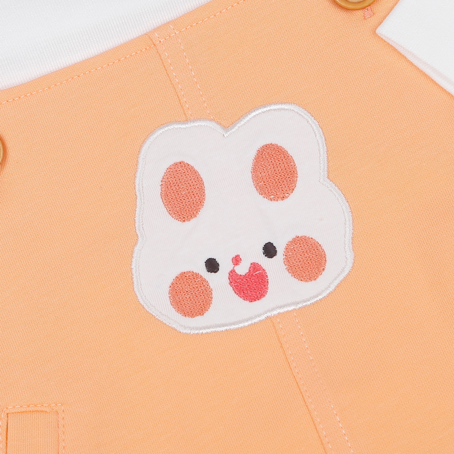 Set yếm bé gái KidsPlaza thêu thỏ cam HN22T hình 4