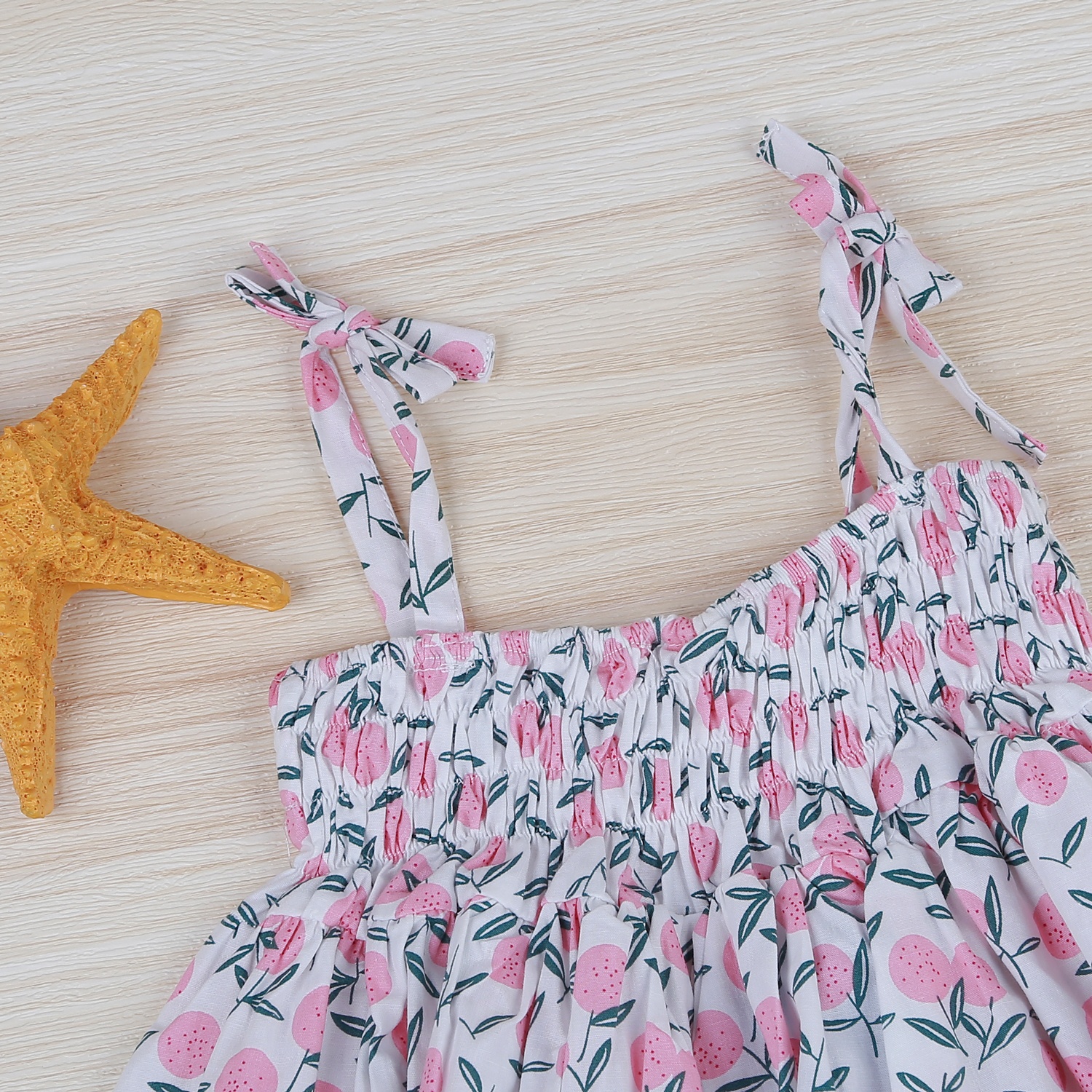 Váy 2 dây chun KidsPlaza in quả M22H hồng hình 2