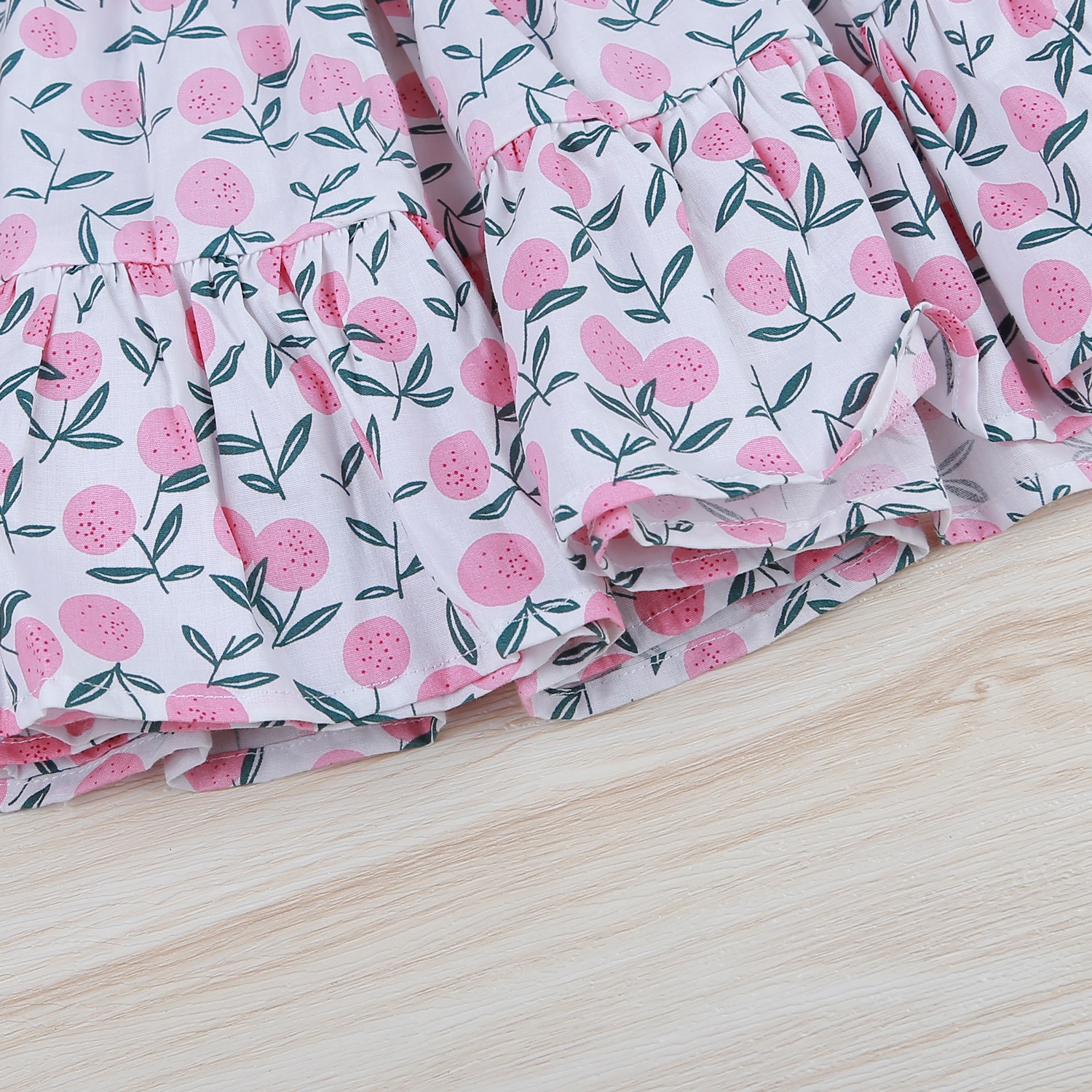 Váy 2 dây chun KidsPlaza in quả M22H hồng hình 3