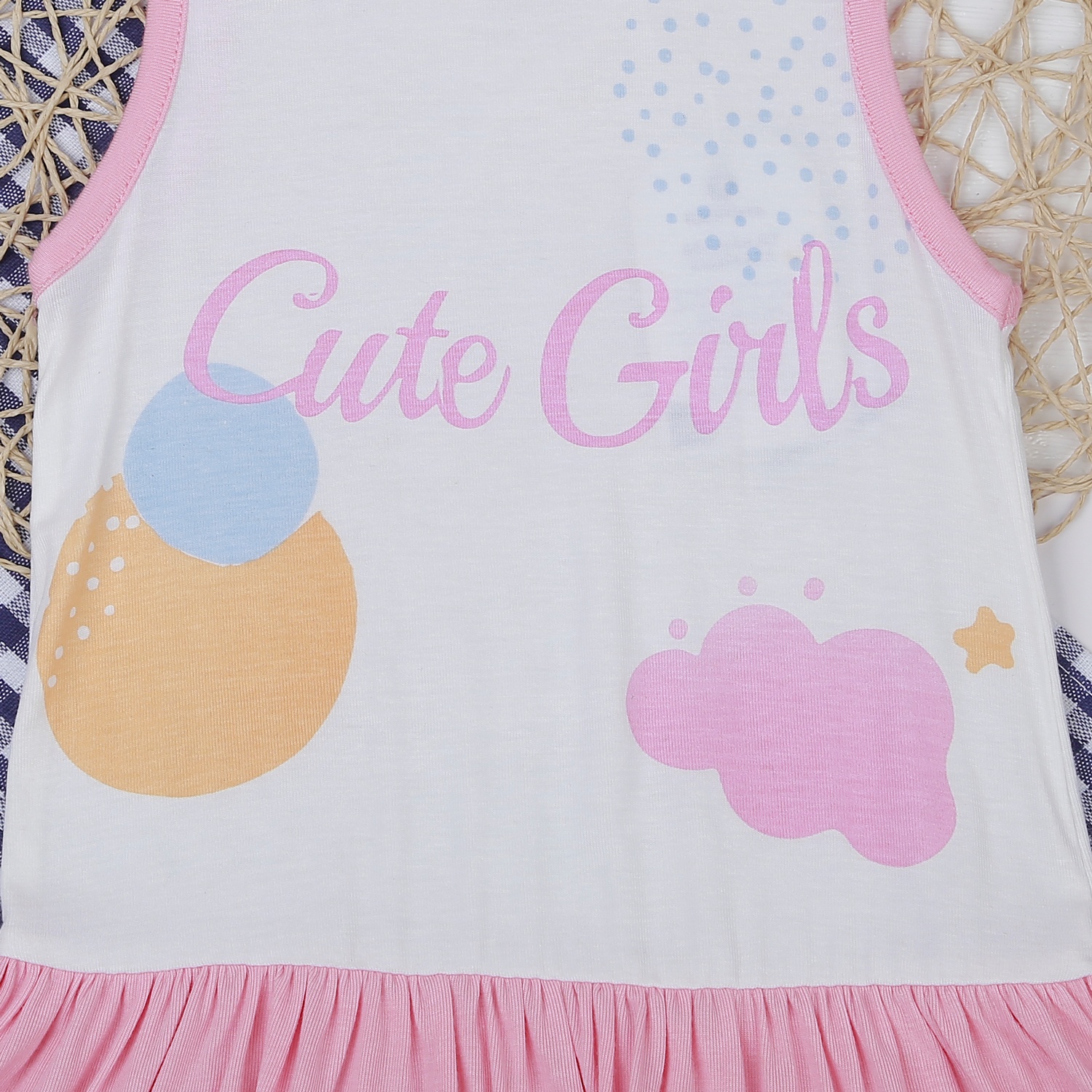 Váy ba lỗ bé gái Otis Trắng KidsPlaza ND21H hình 3