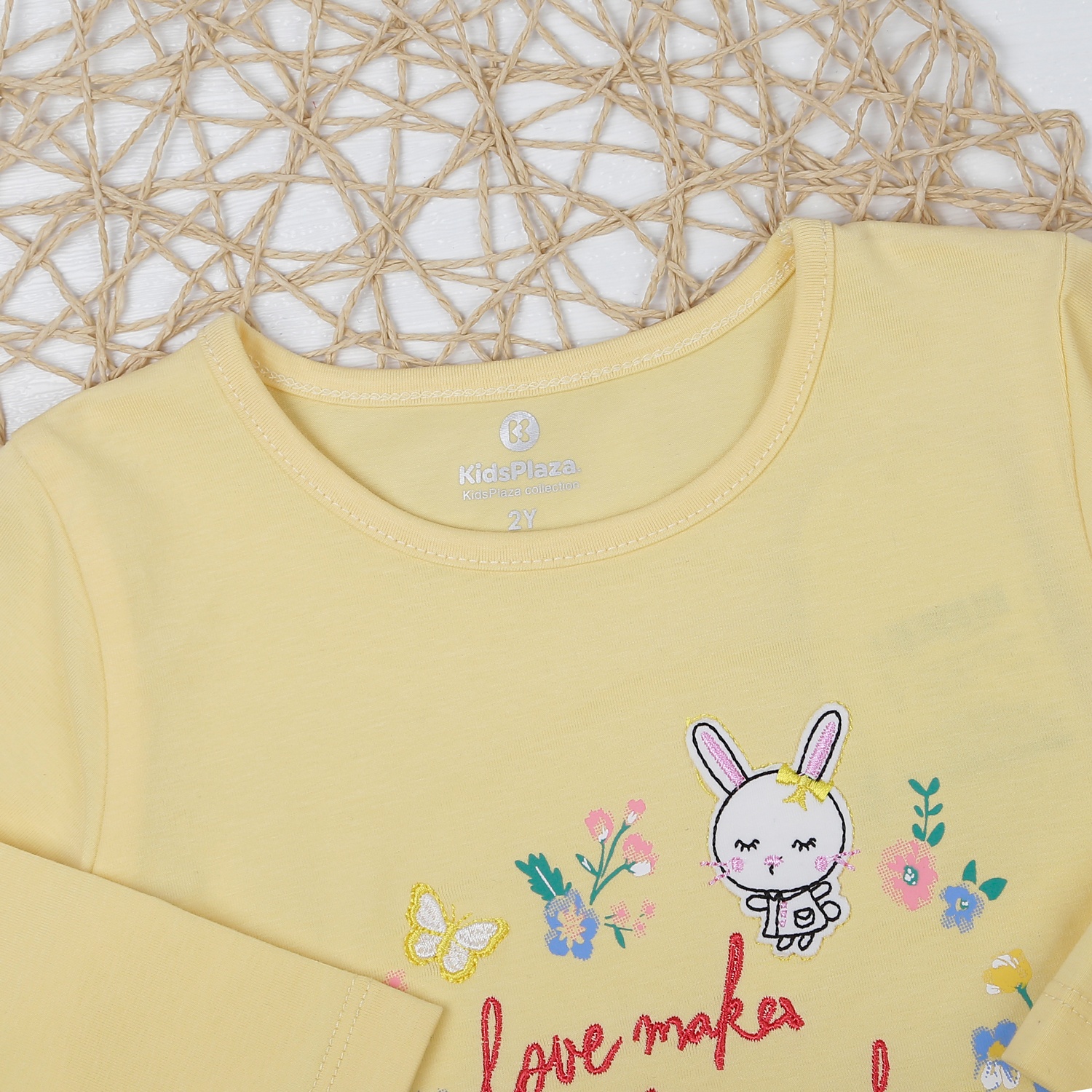 Váy dài bé gái KidsPlaza thêu thỏ vàng TT21T hình 3