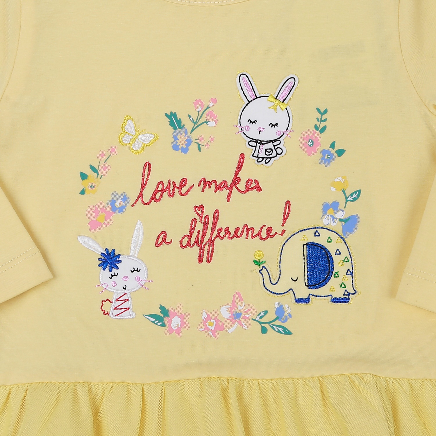 Váy dài bé gái KidsPlaza thêu thỏ vàng TT21T hình 4