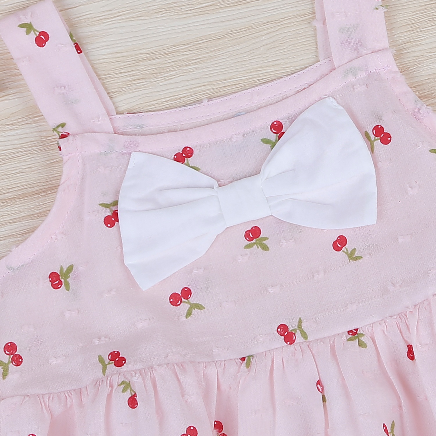 Váy nơ bé gái KidsPlaza cherry HN22H (Hồng) hình 2