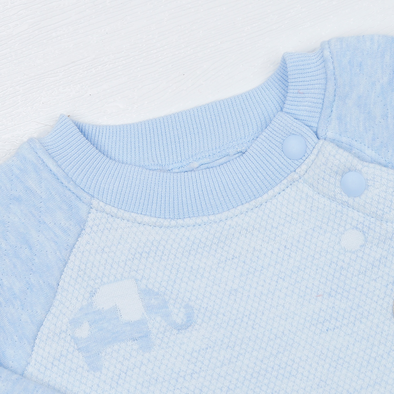 Bộ quần áo bông bé trai cài vai KidsPlaza in voi HN22D (Xanh) hình 3