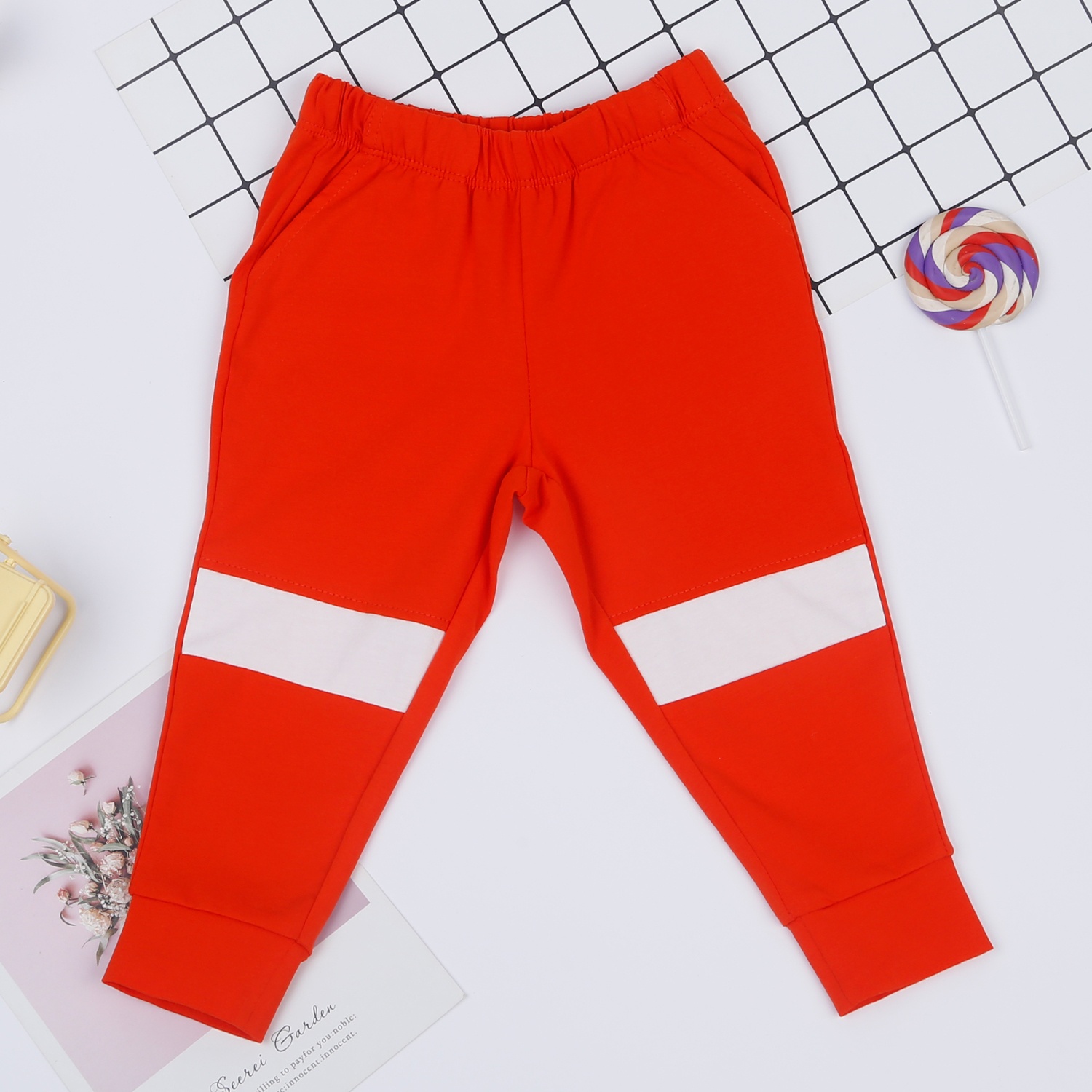 Bộ quần áo bé trai dài tay KidsPlaza in số 91 M22T (Đỏ) hình 4