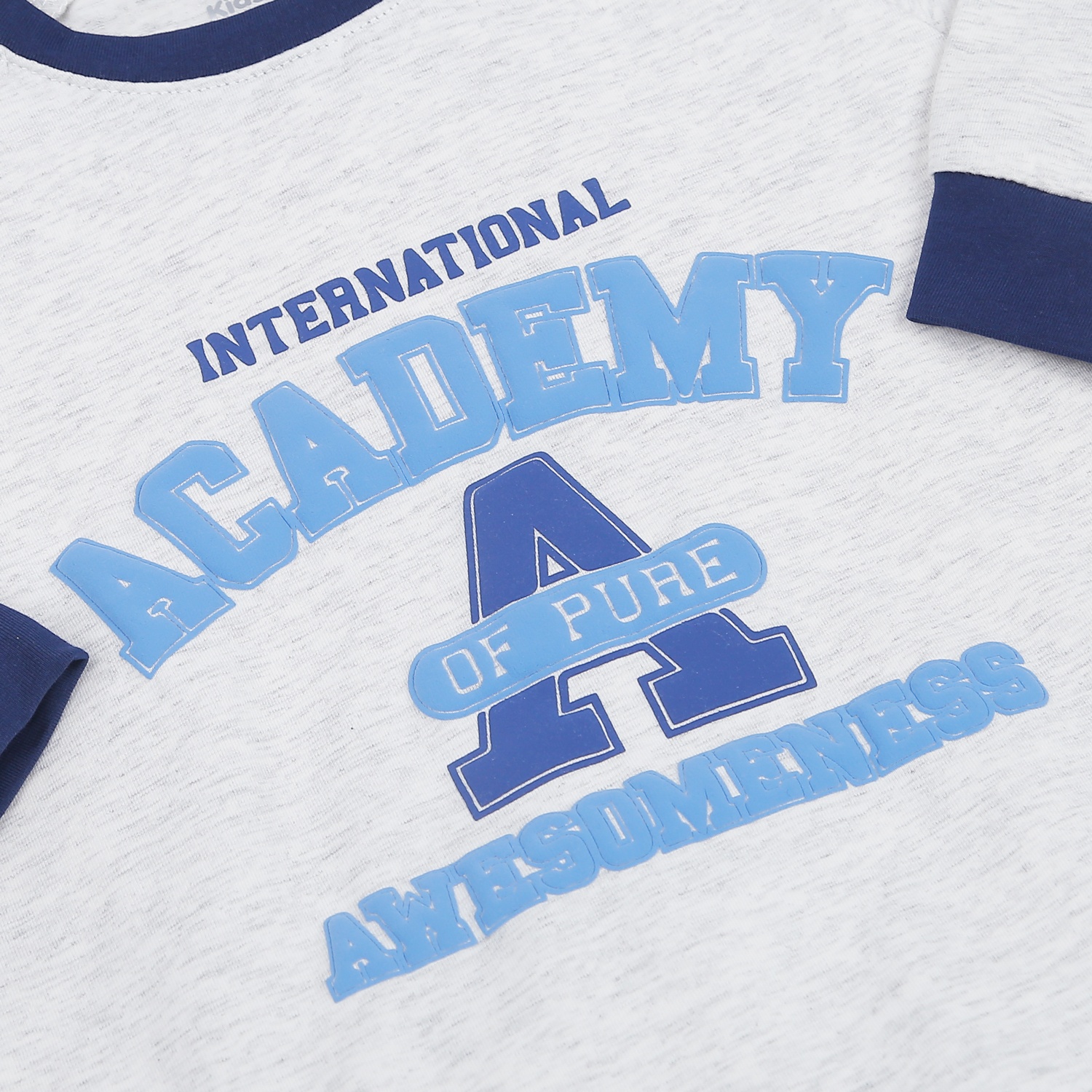 Bộ quần áo bé trai dài tay KidsPlaza in academy TT22T (Xám tiêu) hình 3