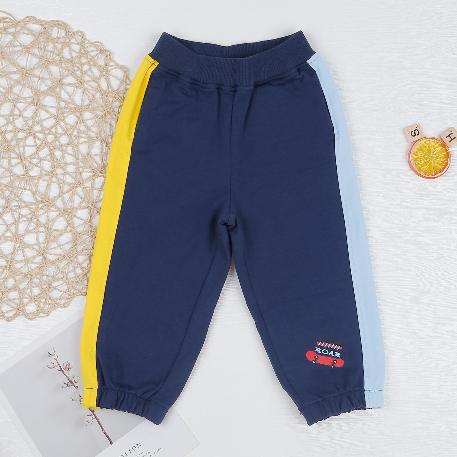 Bộ quần áo bé trai dài tay KidsPlaza in khủng long lướt ván HN22D (Xanh) hình 5