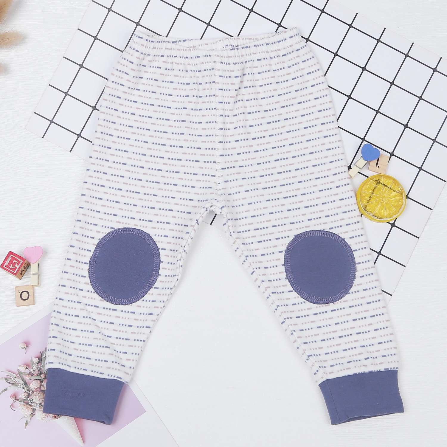  Bộ quần áo bé trai dài tay kẻ nét đứt KidsPlaza ND22D hình 5