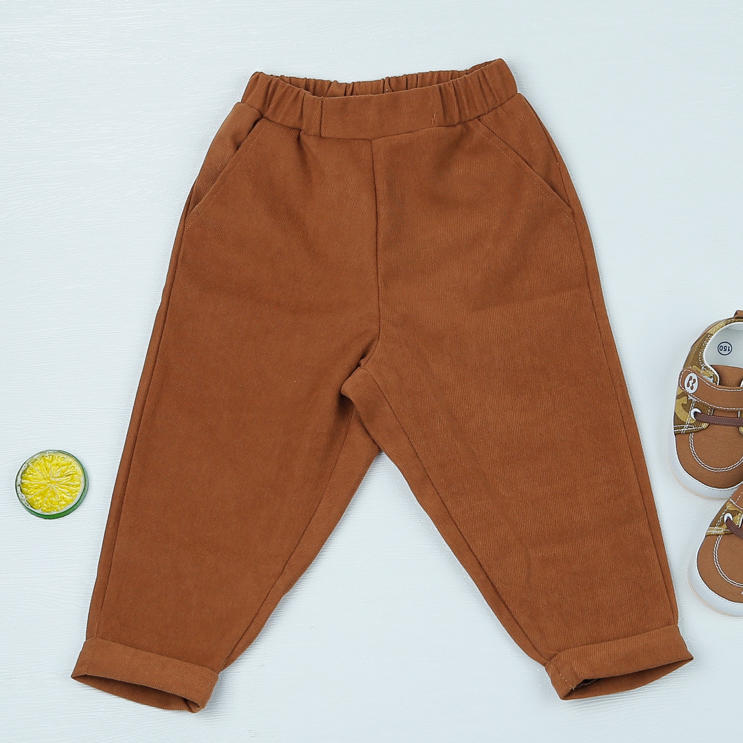 Bộ quần áo bé trai gile M22D (Trắng Nâu) hình 4