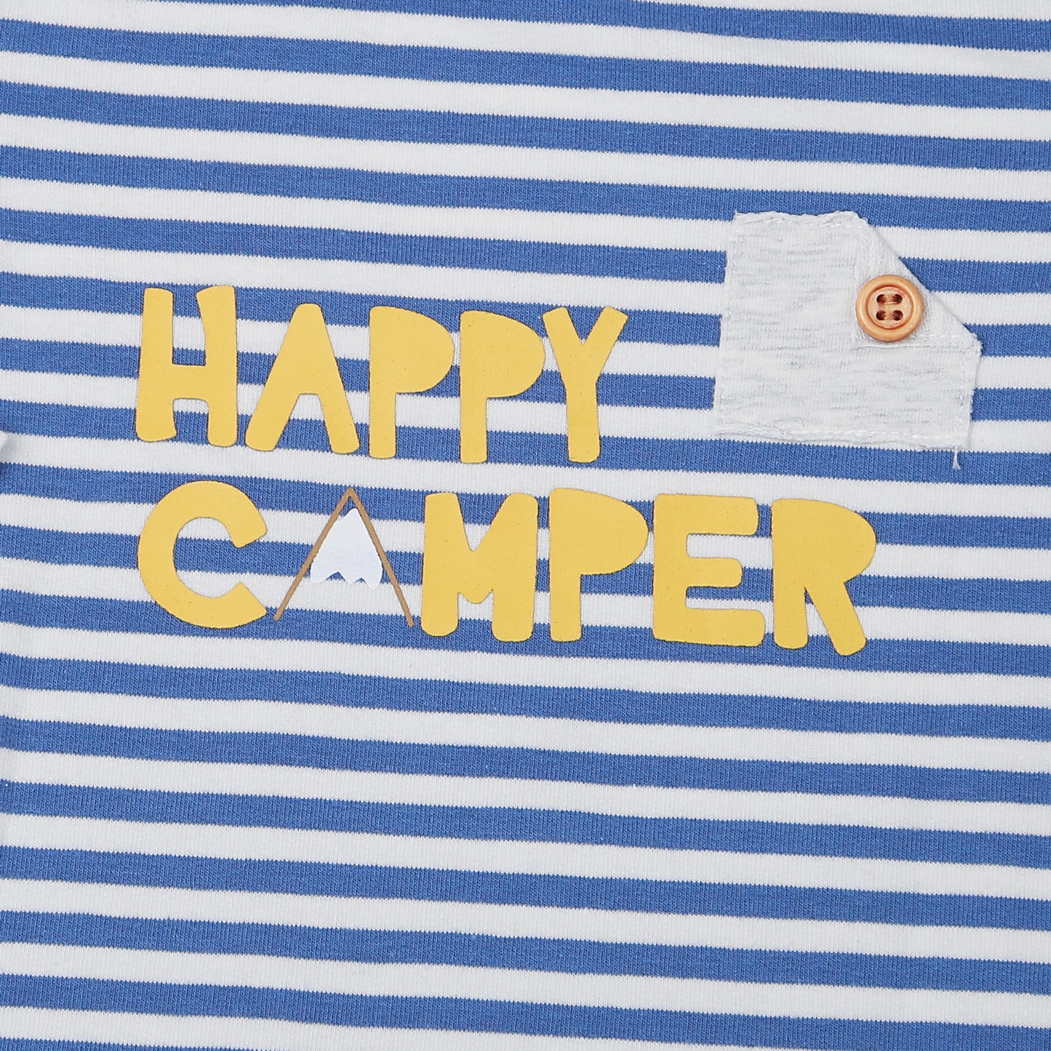 Set yếm bé trai KidsPlaza in chữ kẻ xanh ghi HN22T hình 4