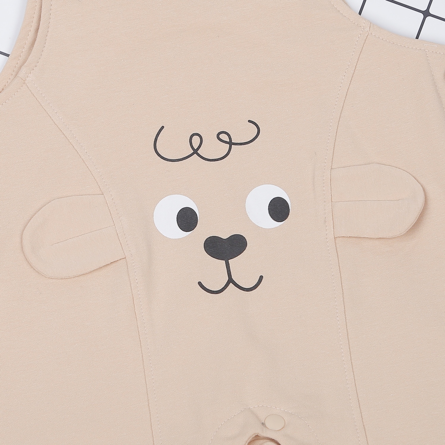 Set yếm bé trai KidsPlaza in gấu kẻ ghi HN22T hình 4