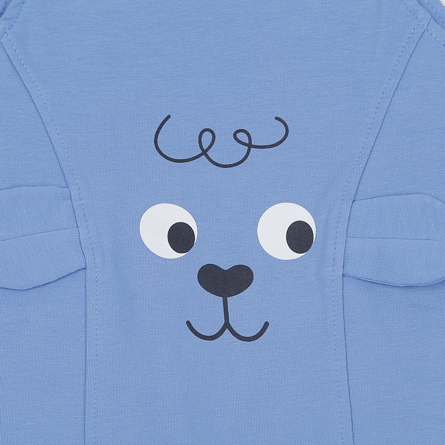 Set yếm bé trai KidsPlaza in gấu kẻ xanh HN22T hình 4