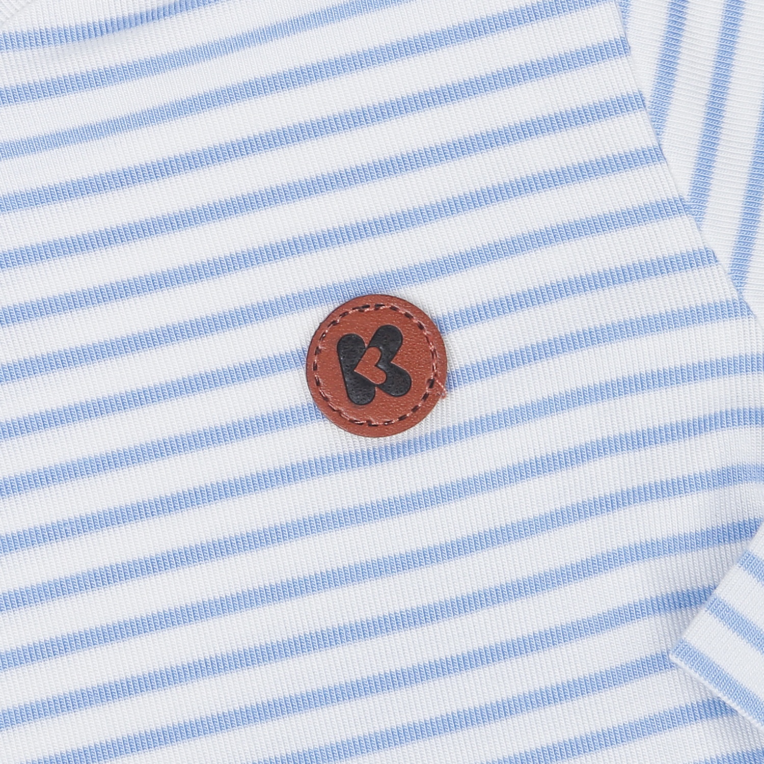 Áo bé trai Otis cổ 3 phân kẻ xanh KidsPlaza ND22T hình 3