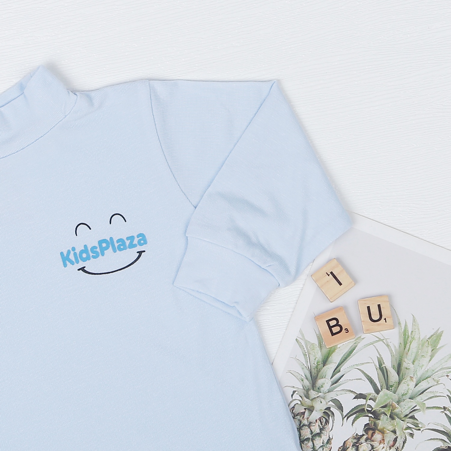 Áo bé trai Otis cổ 3 phân KidsPlaza ND22T (Xanh) hình 4