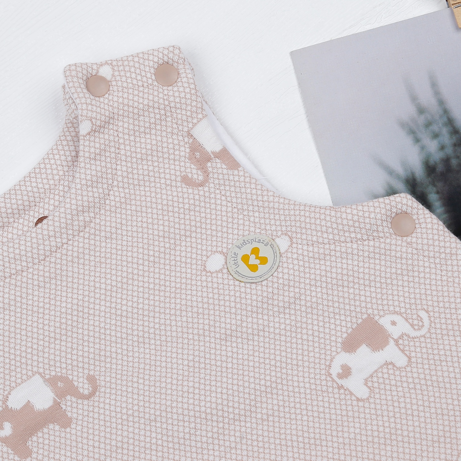 Áo gile bông bé trai KidsPlaza cúc sườn nâu HN22D  hình 3