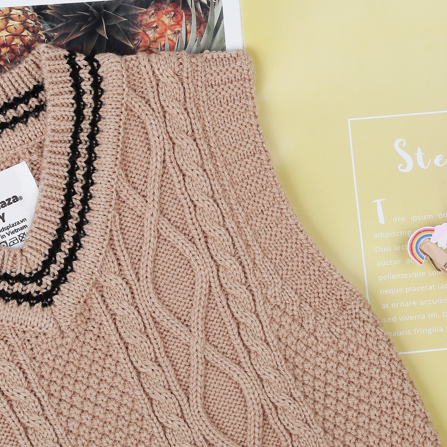 Áo gile len bé trai KidsPlaza trám nâu HN22D  hình 3