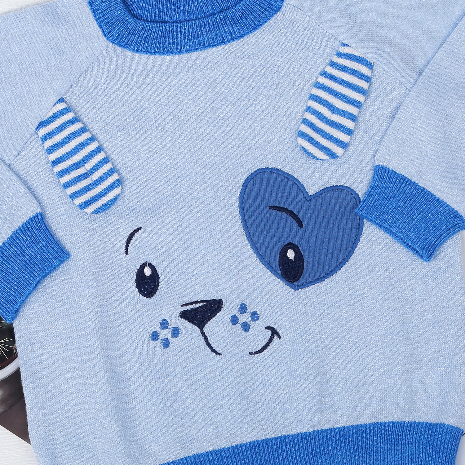 Áo len bé trai cài vai KidsPlaza ND22D (Xanh) hình 4