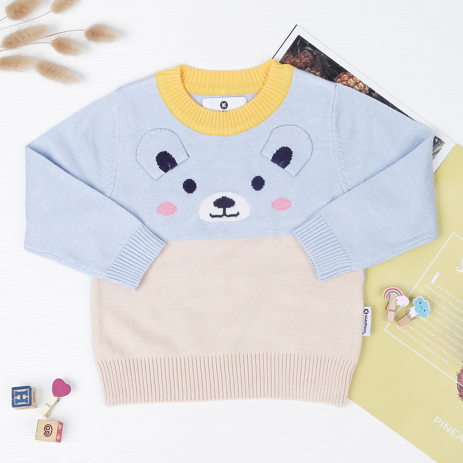 Áo len bé trai hình chú gấu KidsPlaza HN21D  hình 1