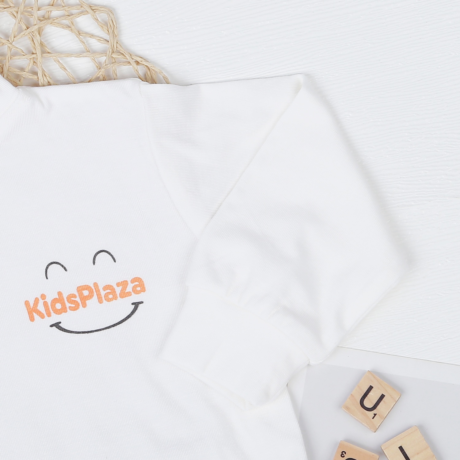 Áo dài tay Otis cổ 3 phân KidsPlaza ND22T (Trắng) hình 4