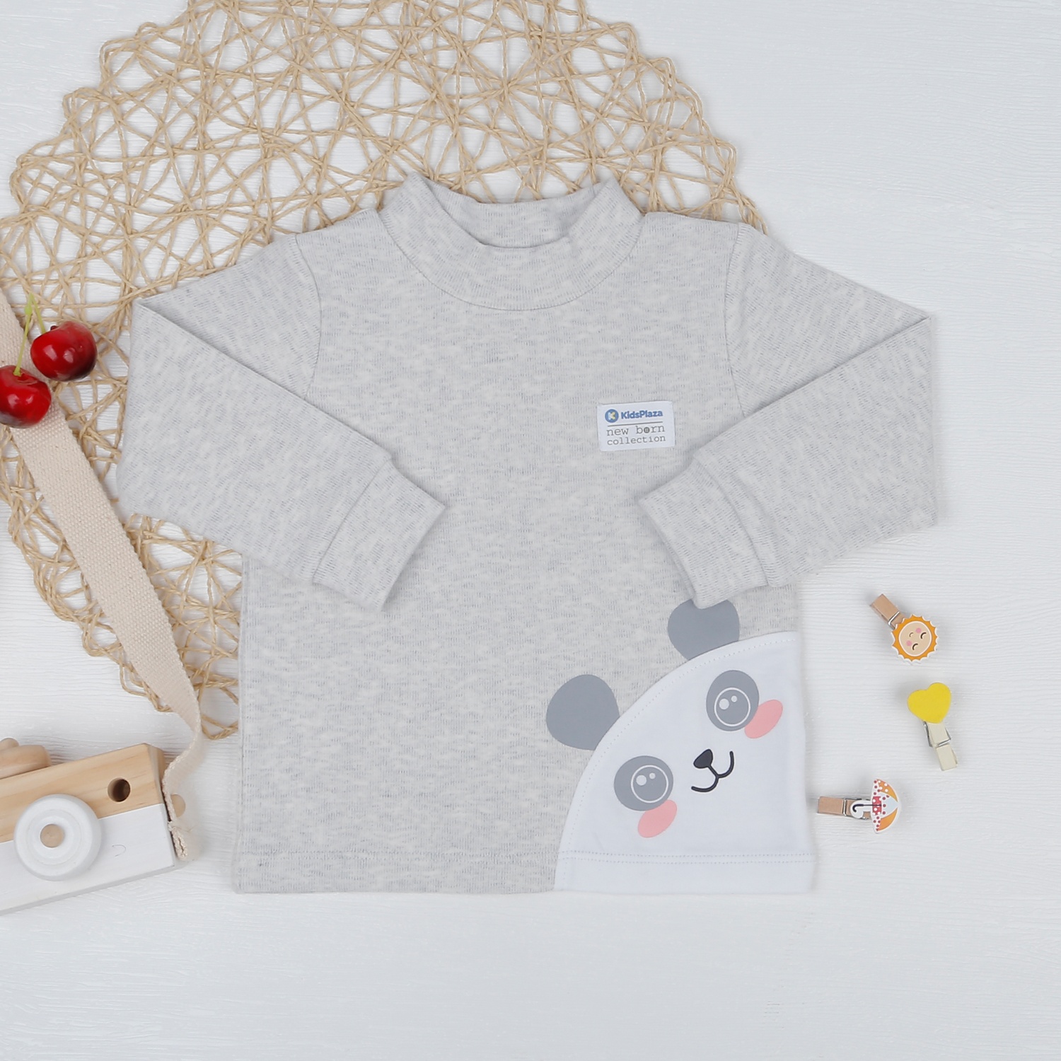 Áo nhung cổ 3 phân KidsPlaza in thú HN22D (Ghi) hình 1