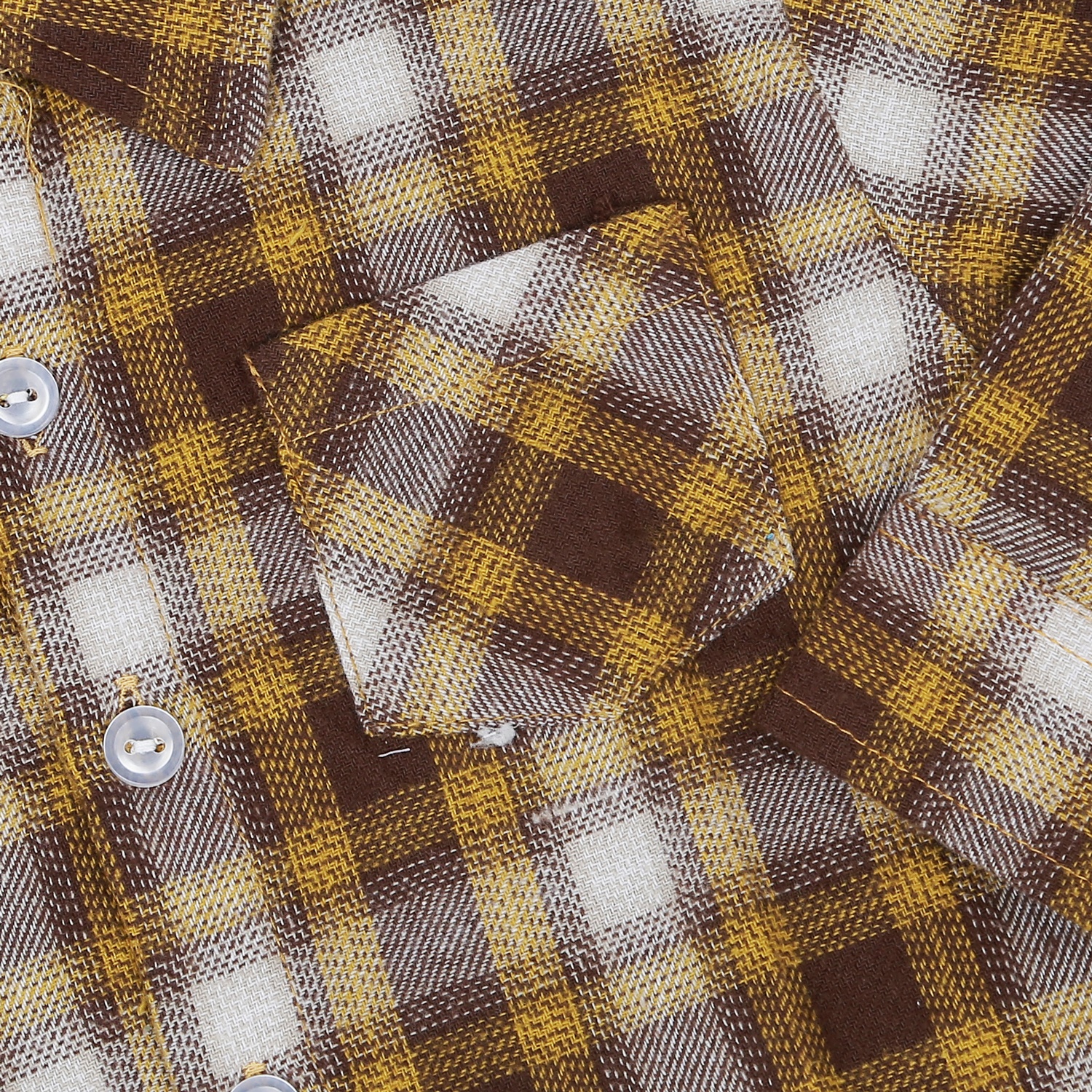 Áo sơ mi bé trai KidsPlaza caro nâu vàng HN22T hình 4