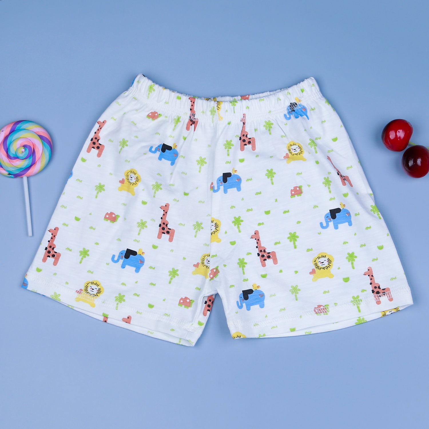 Bộ ba lỗ bé trai áo kẻ quần thú KidsPlaza M21H  hình 5