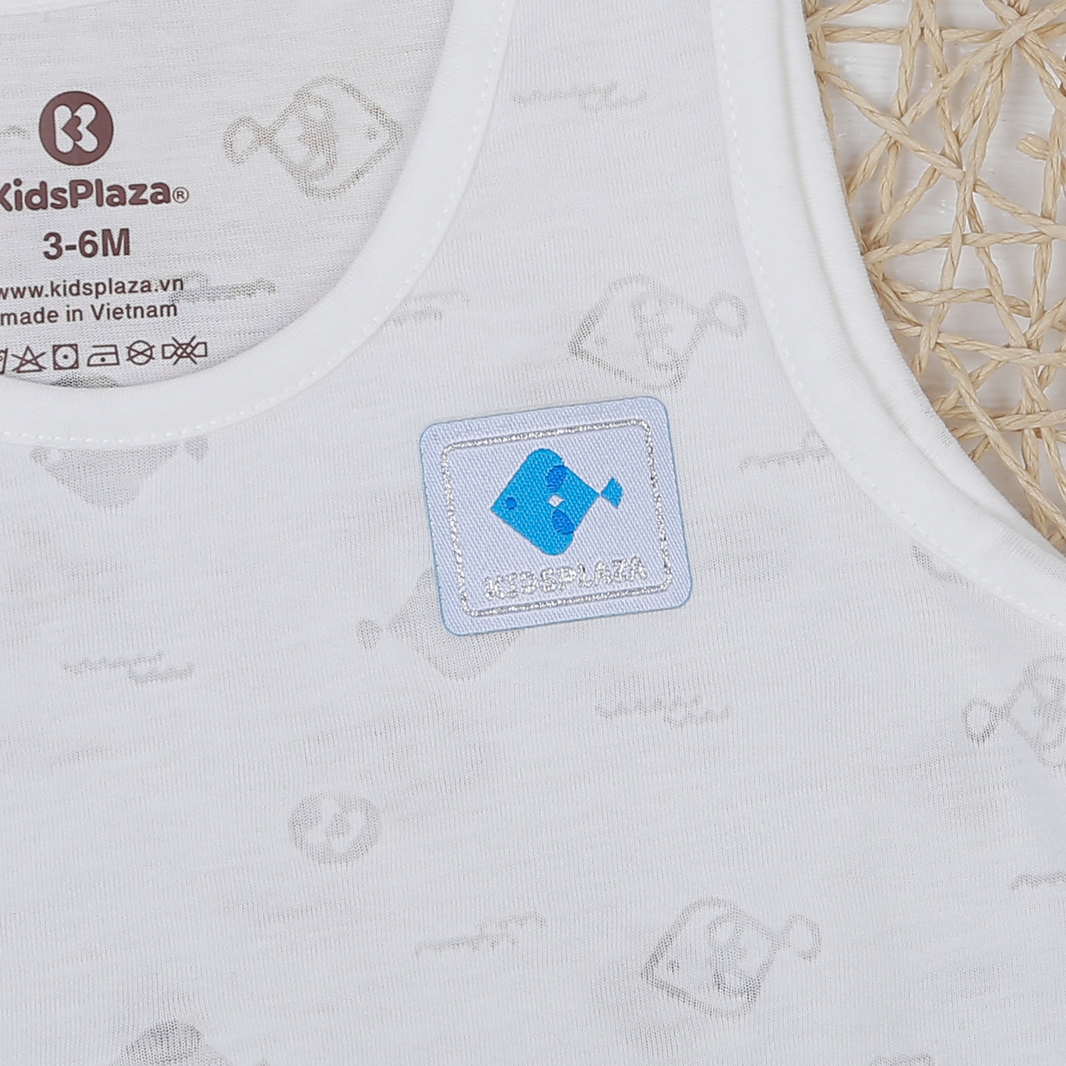 Bộ bé trai ba lỗ KidsPlaza in cá HN21H (Trắng) hình 4