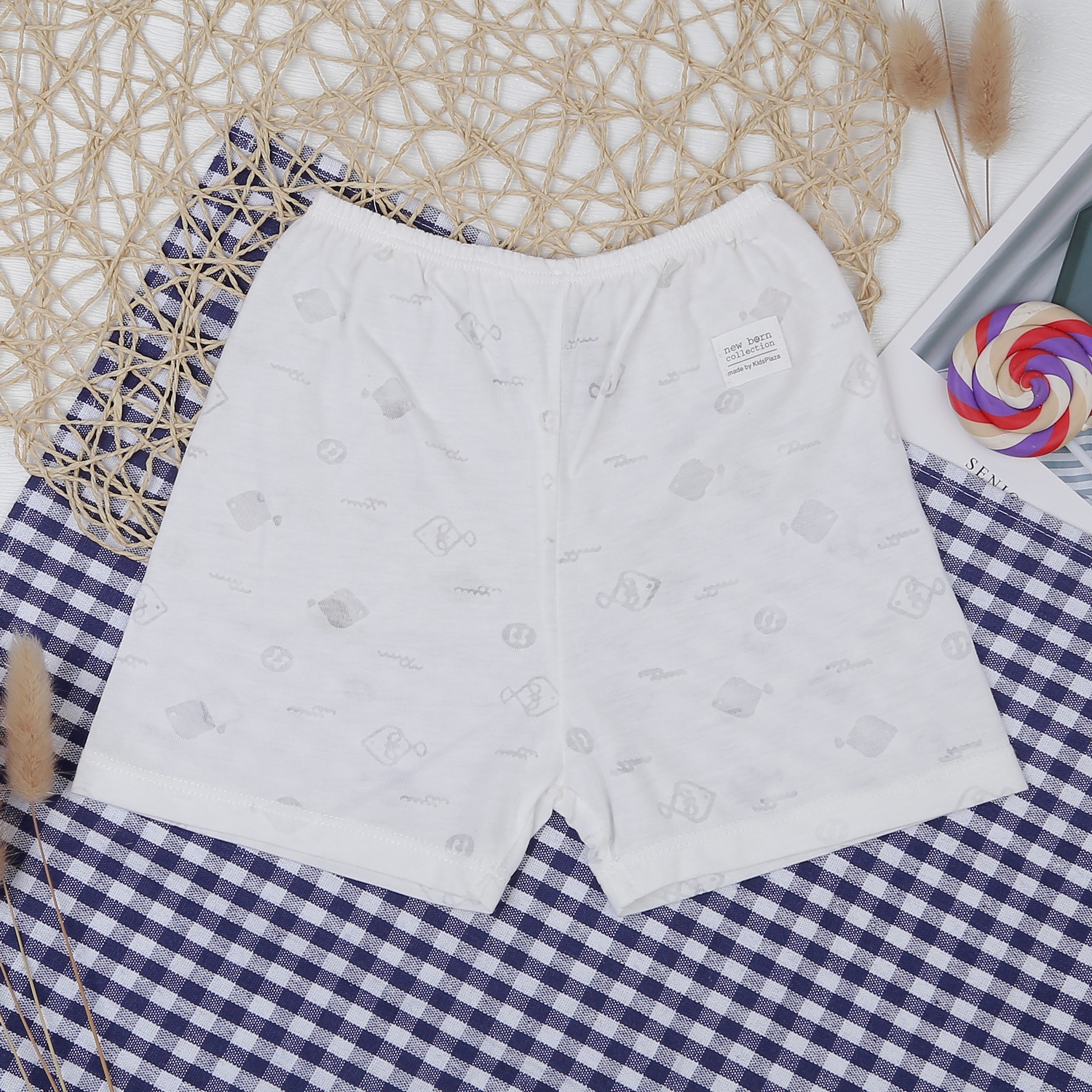 Bộ bé trai ba lỗ KidsPlaza in cá HN21H (Trắng) hình 6