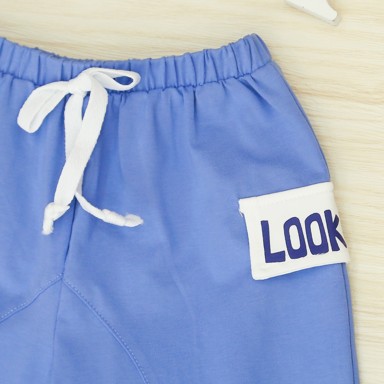 Bộ cộc bé trai in chữ Look me KidsPlaza TT22H (Xanh) hình 6