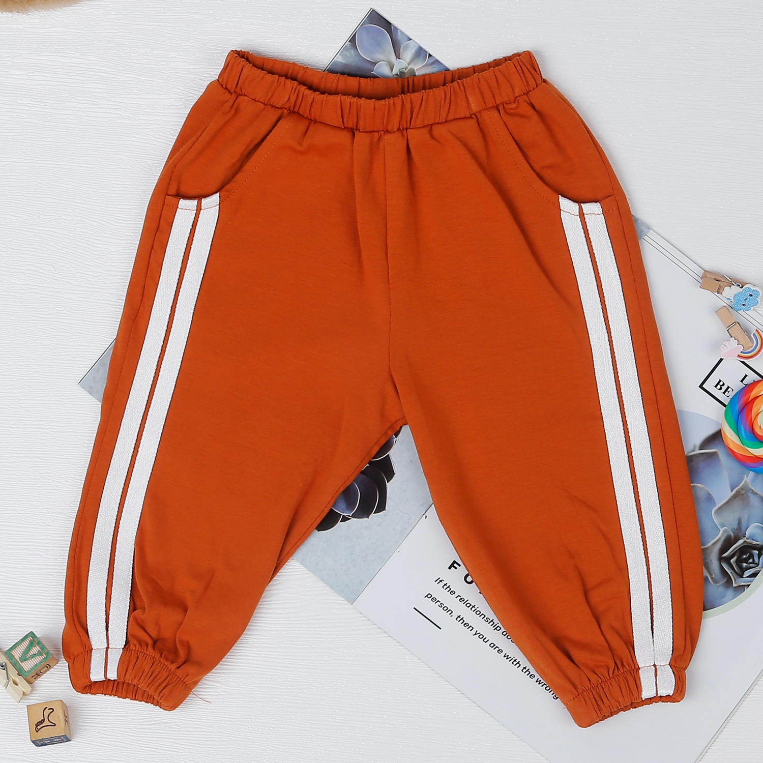 Bộ quần áo bé trai dài tay KidsPlaza in xe tải Kid TT22T (Cam) hình 4