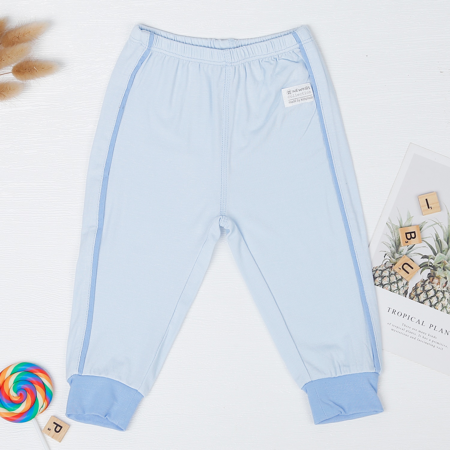 Bộ dài tay Otis cổ tròn KidsPlaza ND22T (Xanh) hình 3