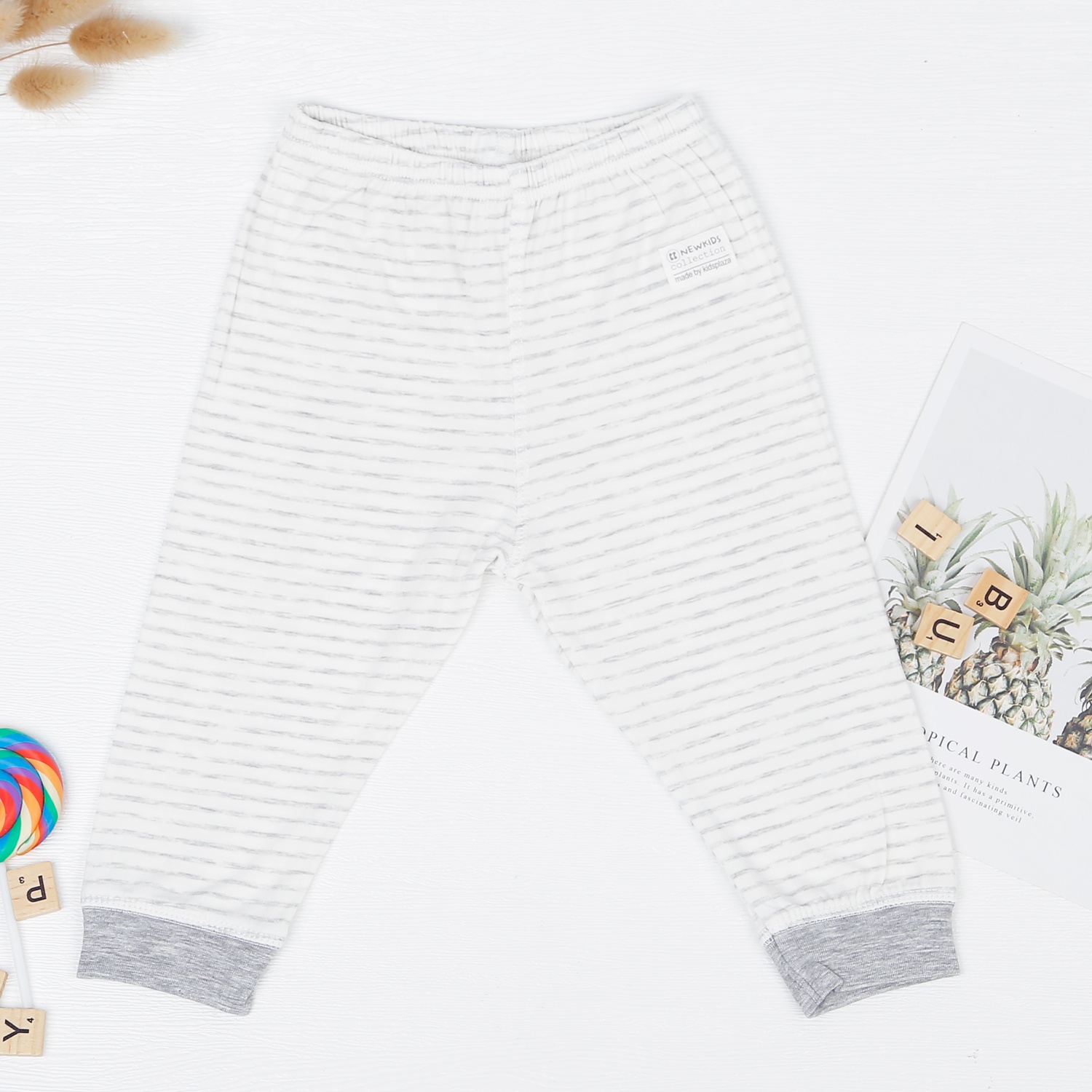 Bộ quần áo dài tay cài vai Otis KidsPlaza ND22T (Kẻ ghi) hình 6