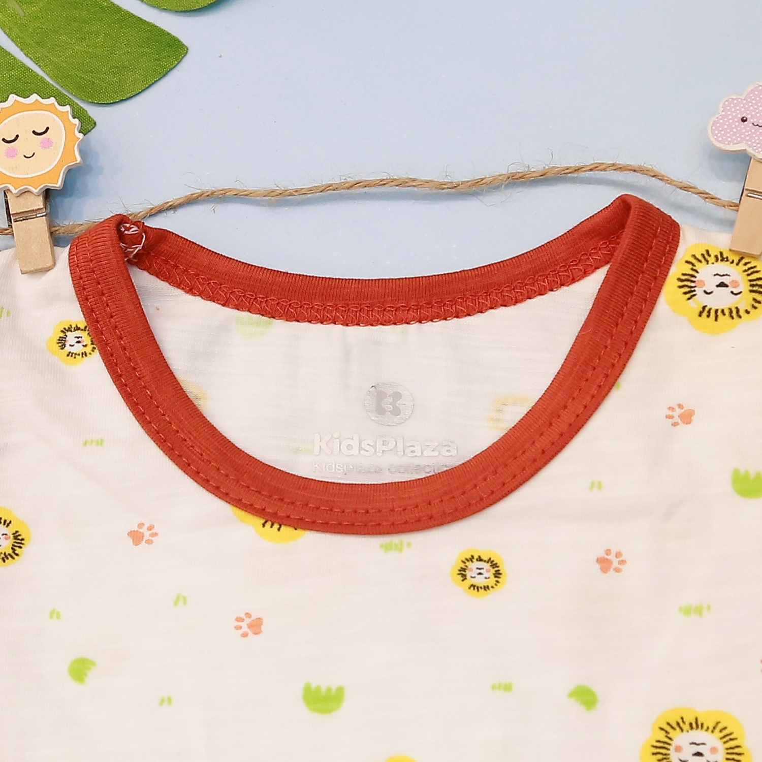 Bộ quần áo ba lỗ bé trai in hình sư tử KidsPlaza M21H hình 3