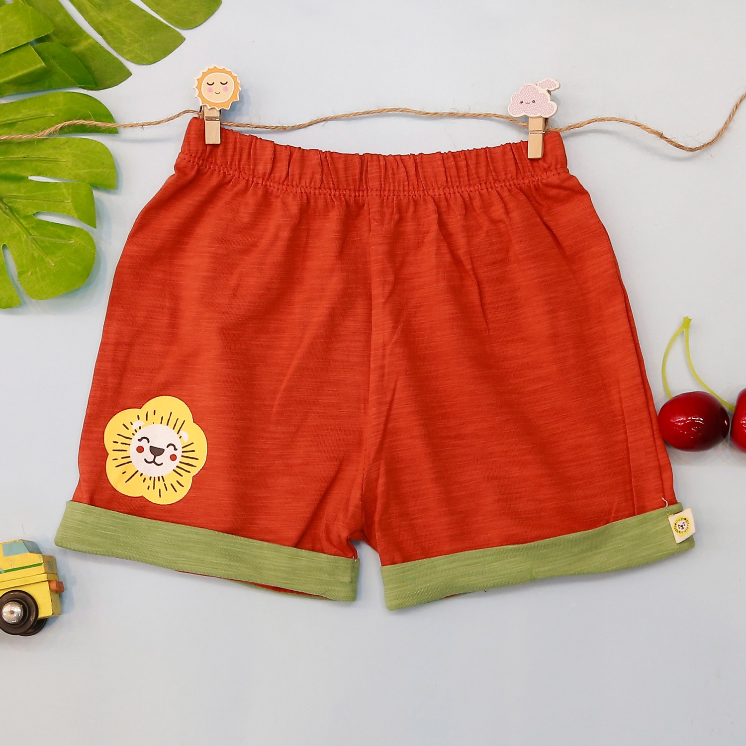 Bộ quần áo ba lỗ bé trai in hình sư tử KidsPlaza M21H hình 4