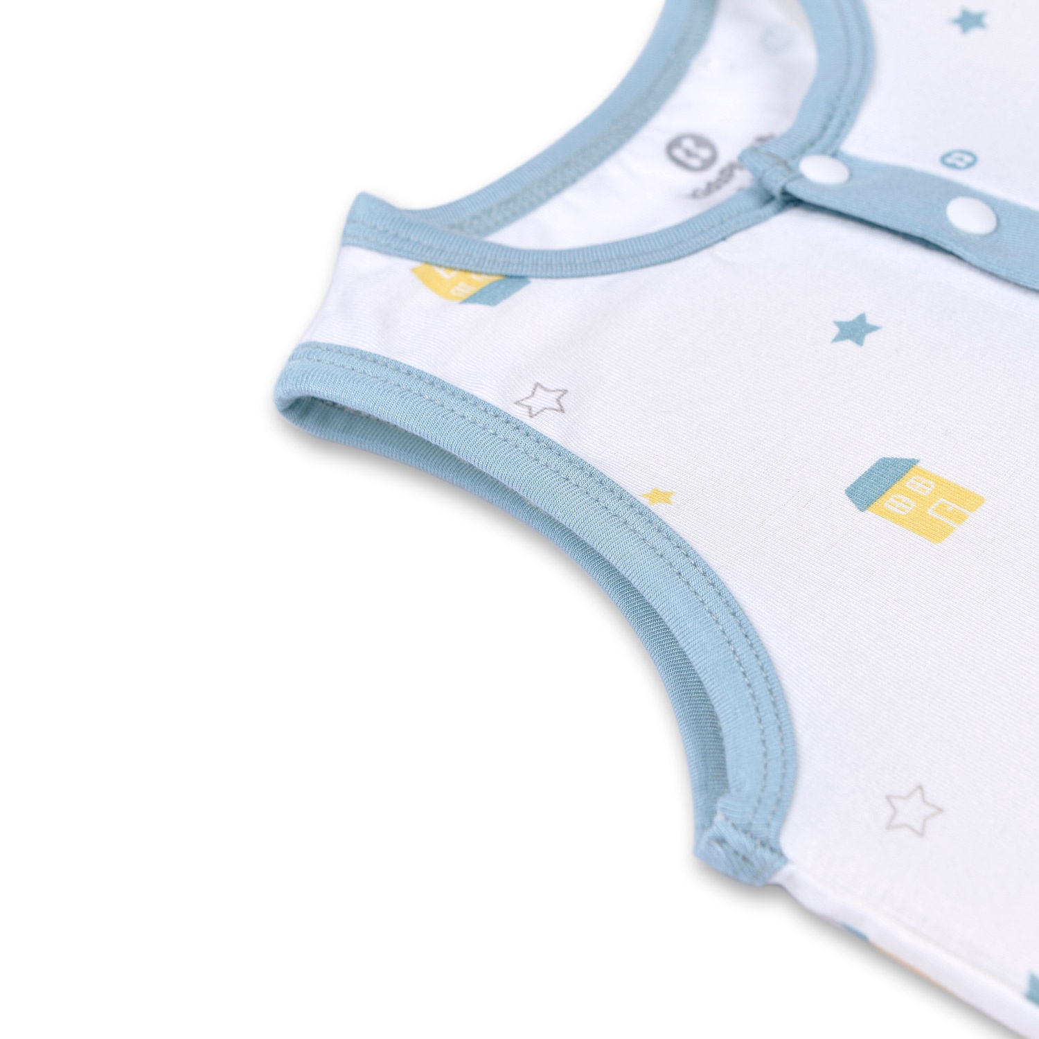 Bộ quần áo ba lỗ bé trai Otis in hình ngôi nhà KidsPlaza ND22H (Trắng) hình 3