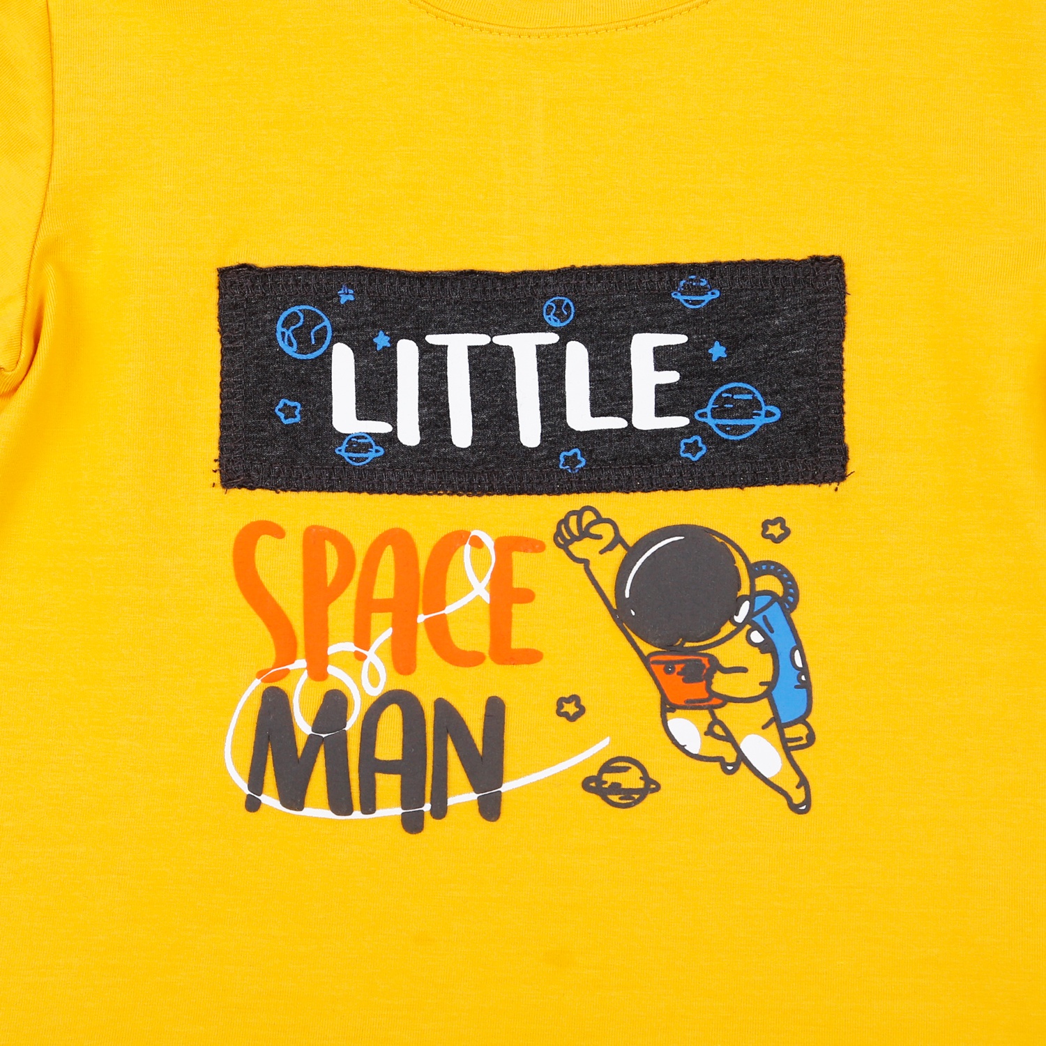 Bộ quần áo cộc tay bé trai KidsPlaza in little TT22H (Vàng)  hình 3