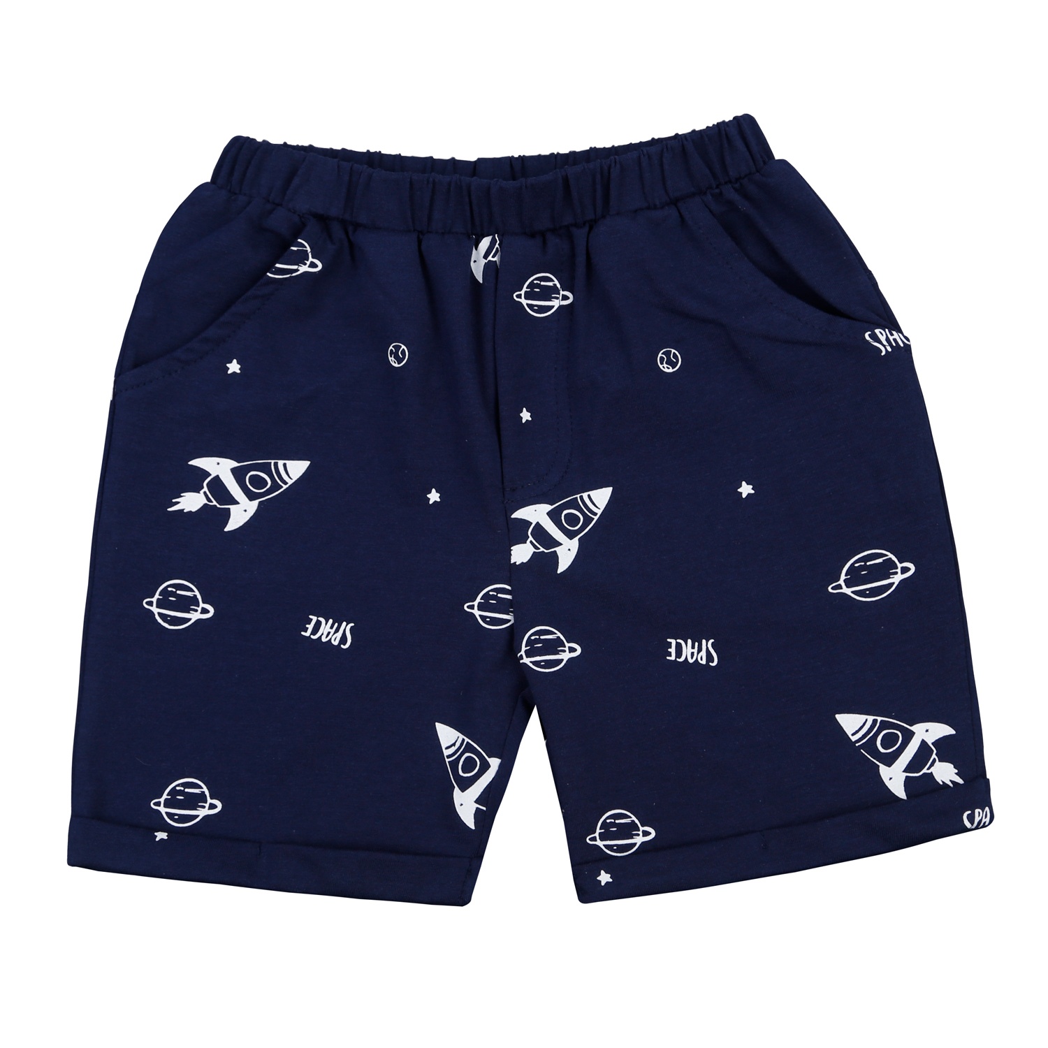 Bộ quần áo cộc tay bé trai KidsPlaza in little TT22H (Xanh)  hình 4