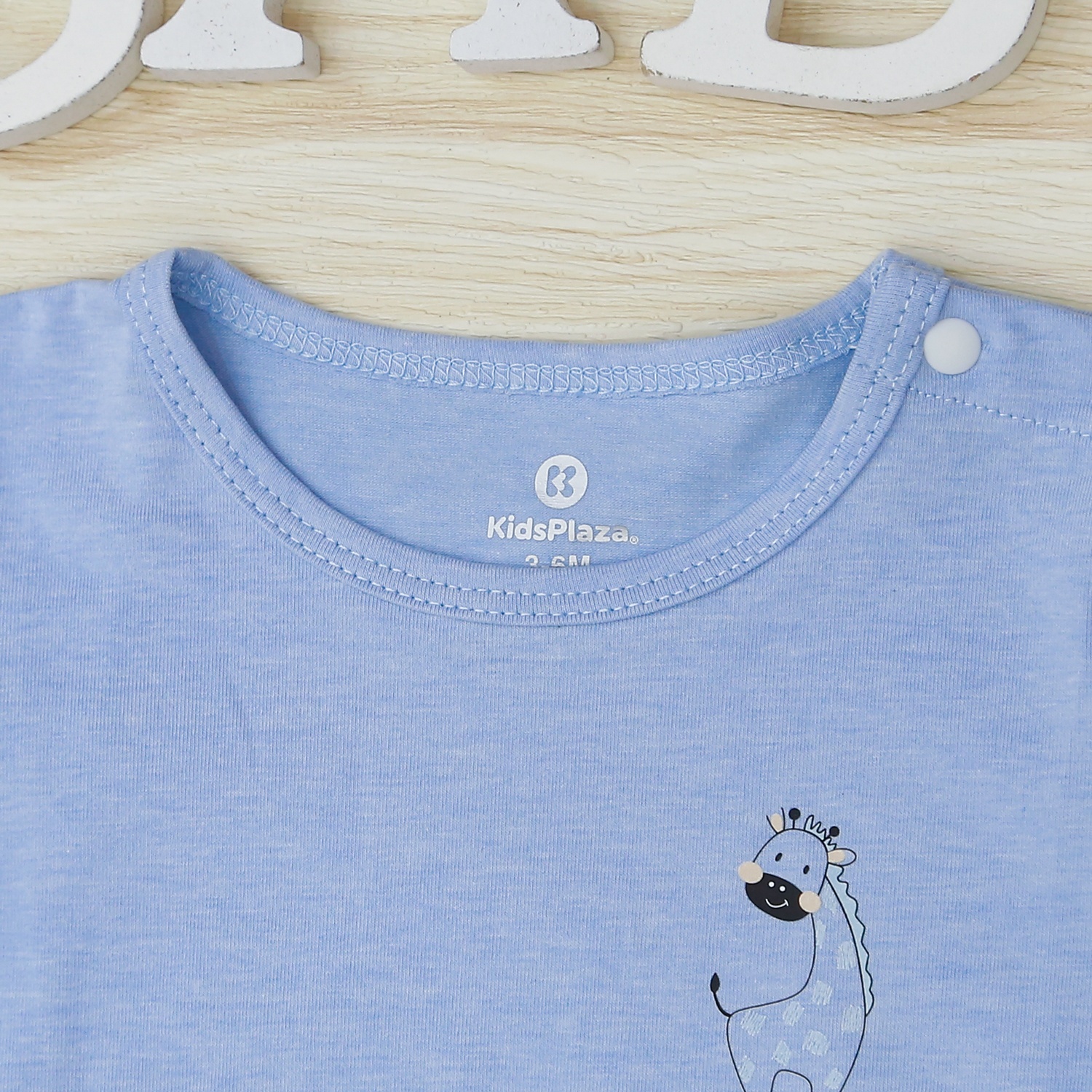 Bộ quần áo cộc tay cài vai KidsPlaza KA22 (Xanh) hình 3