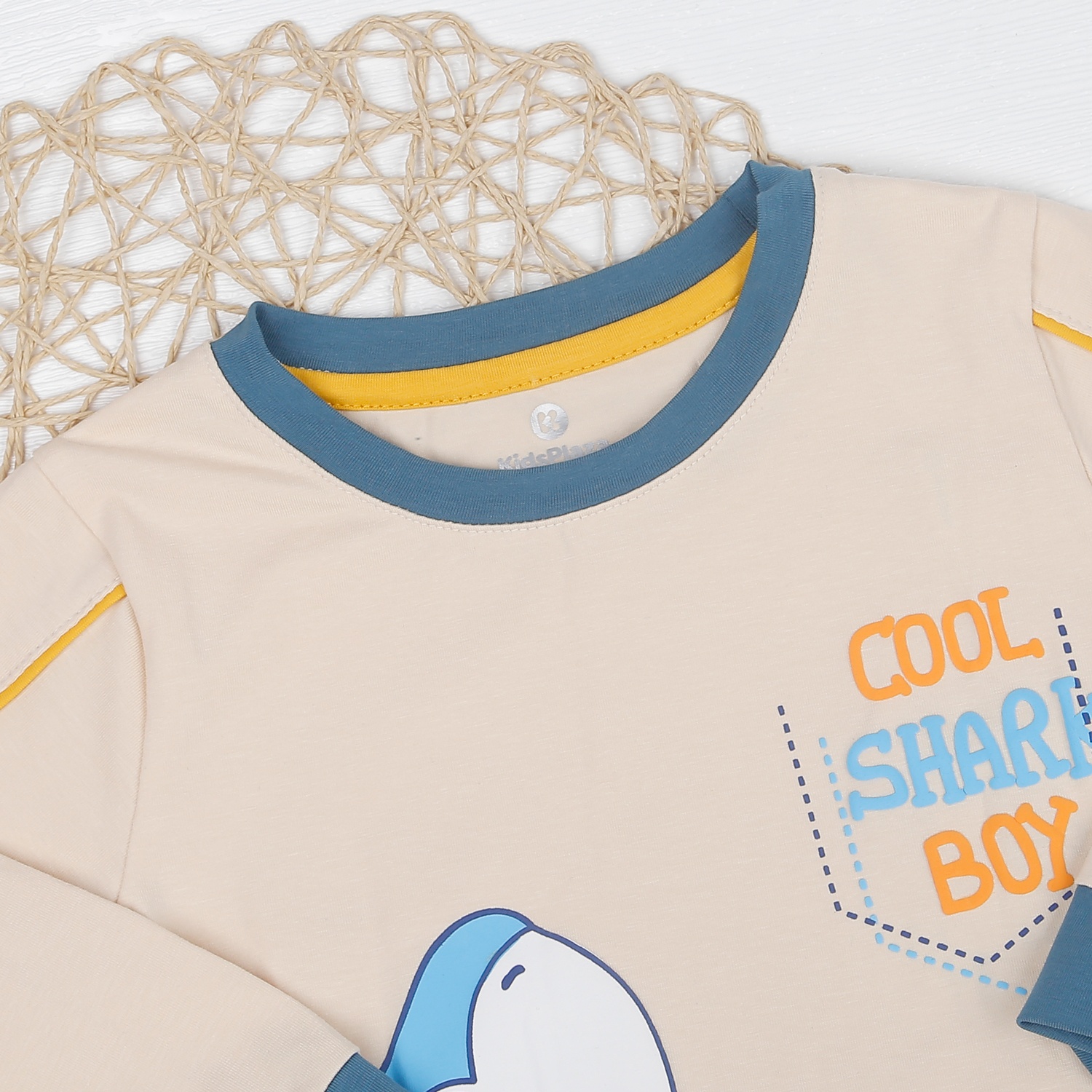 Bộ thun dài tay bé trai KidsPlaza in Cool Shark TT22T hình 3